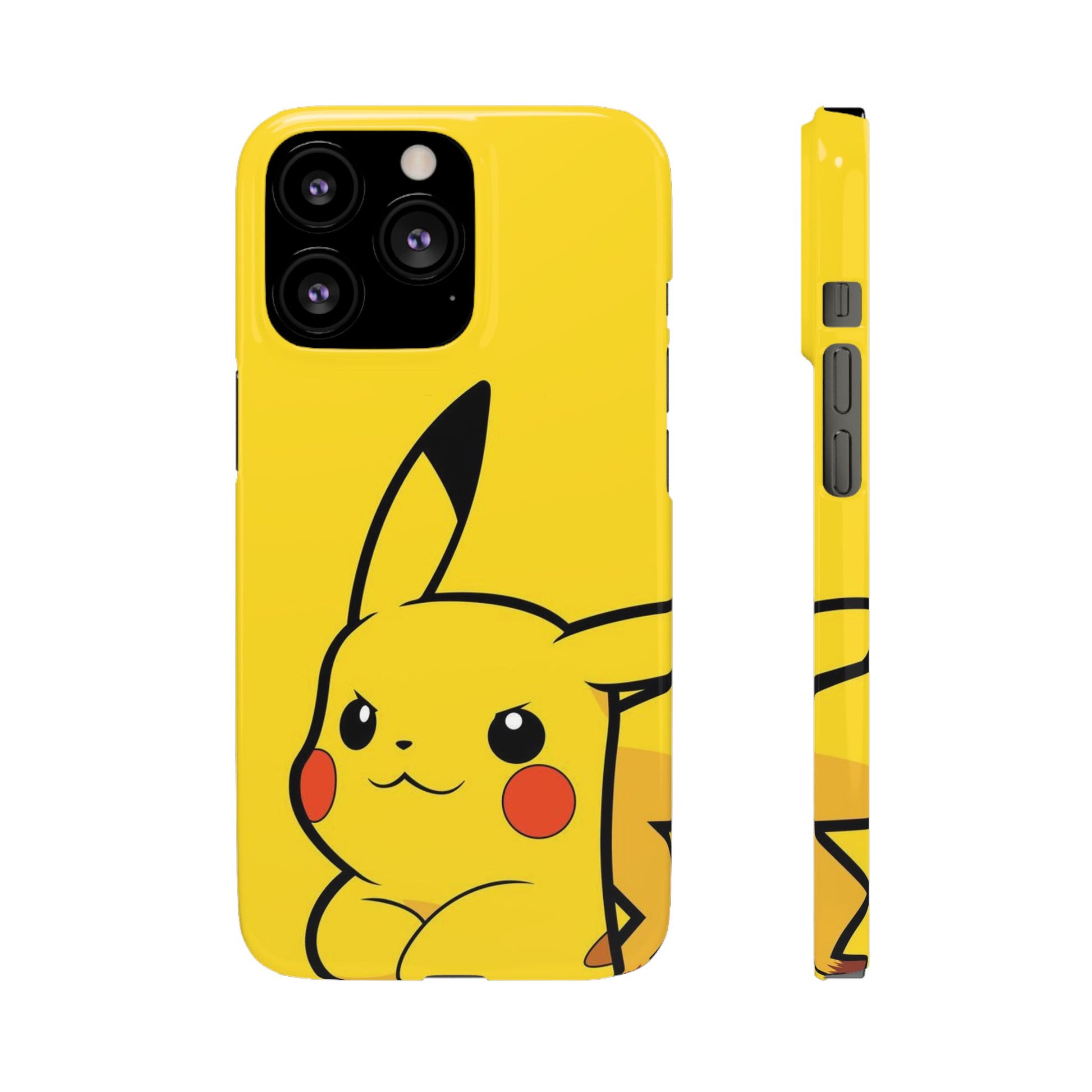 Pikachu Phone Case, Pokemon Phone Case, Snap Cases, Cartoon, Yellow, iPhone, Samsung - Roe Creation