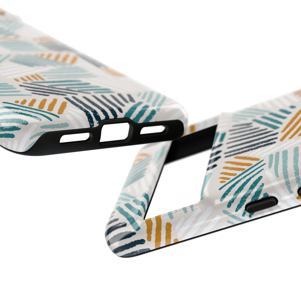 Stylish Tough Phone Case with Geometric Design - Roe Creation