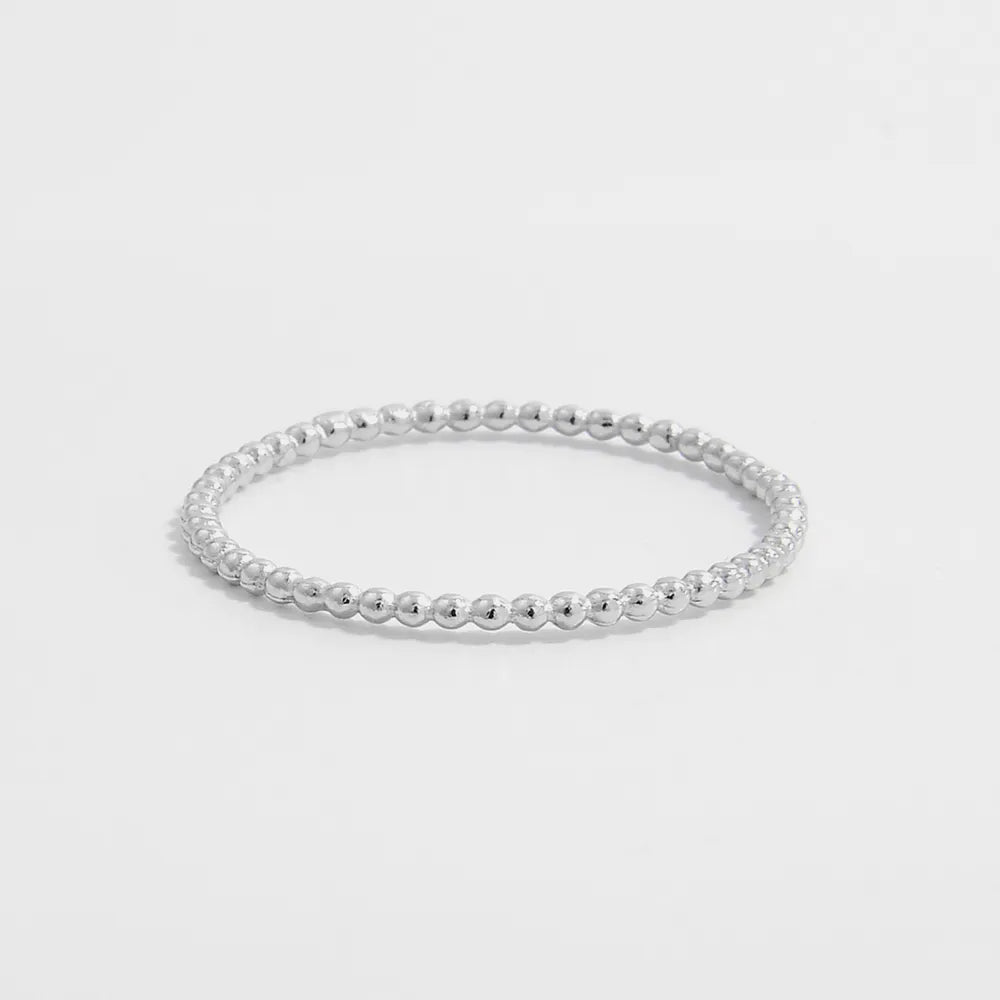925 Sterling Silver Bead Ring - Roe Creation