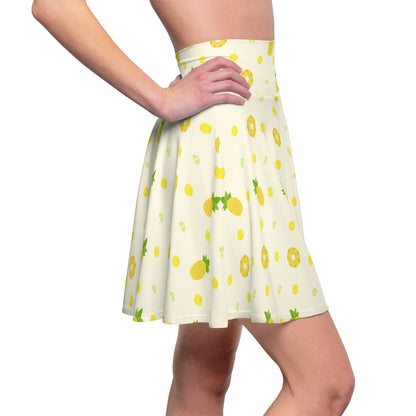 Pineapple Party Women's Skater Skirt, Fun Skater Skirt, Summer Fashion, Tropical Skirt, Casual Outfits, Gift for Her