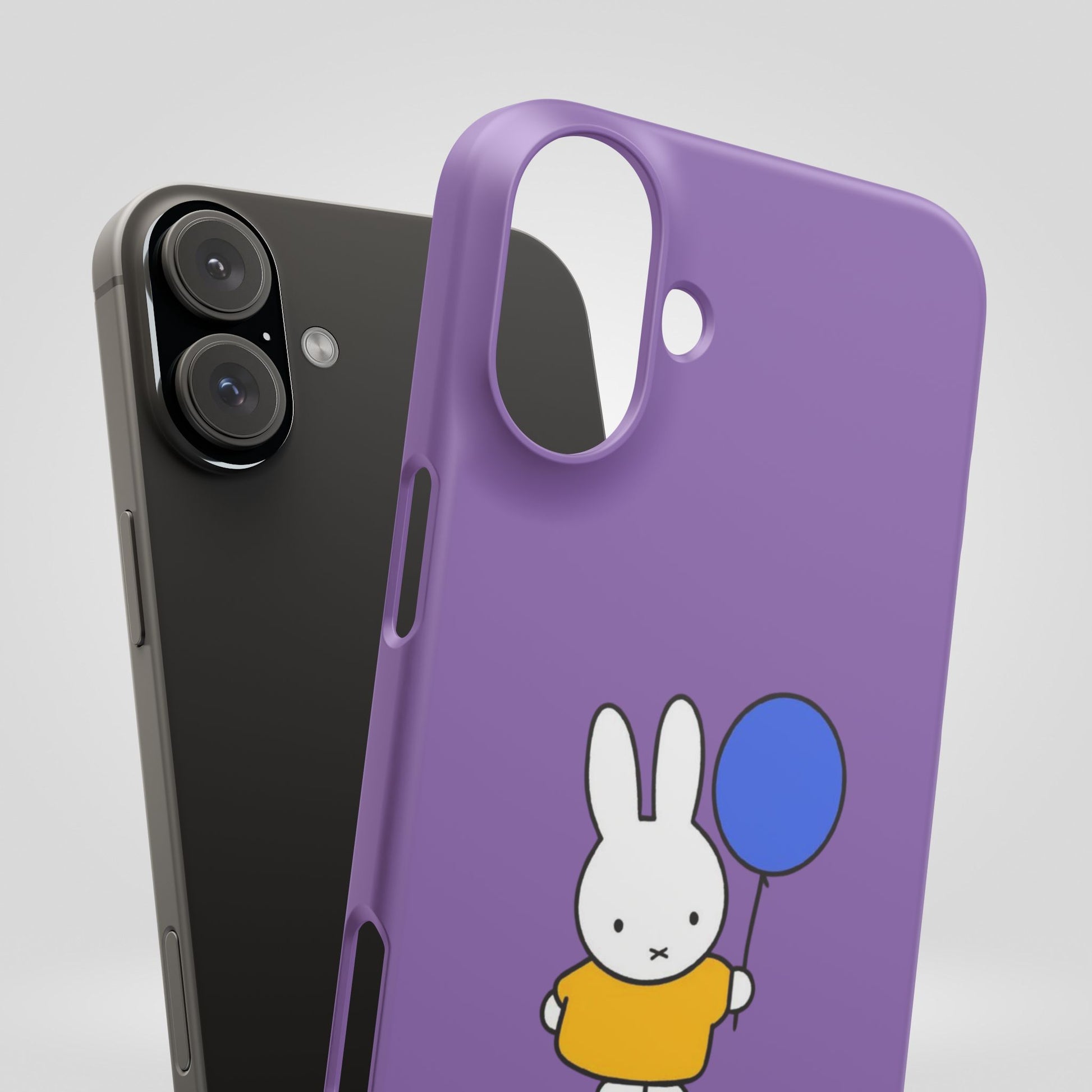 Miffy Phone Case, iPhone, Samsung Snap Case - Cartoon Fun Purple Phone Accessory for Kids and Adults - Roe Creation