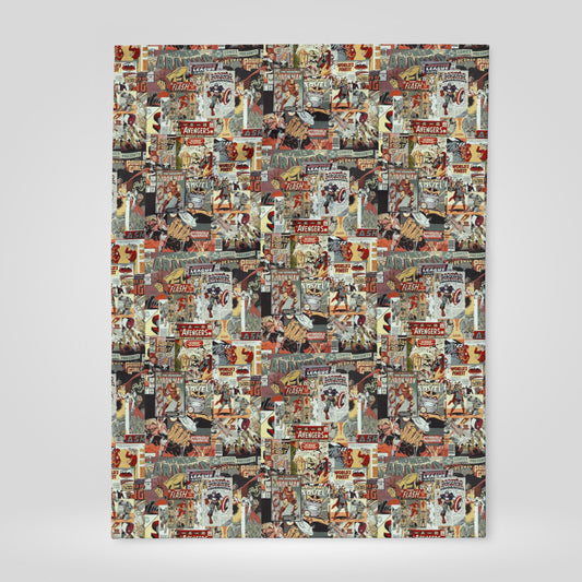 Vintage Comic Book Arctic Fleece Blanket - Cozy Retro Marvel Décor
