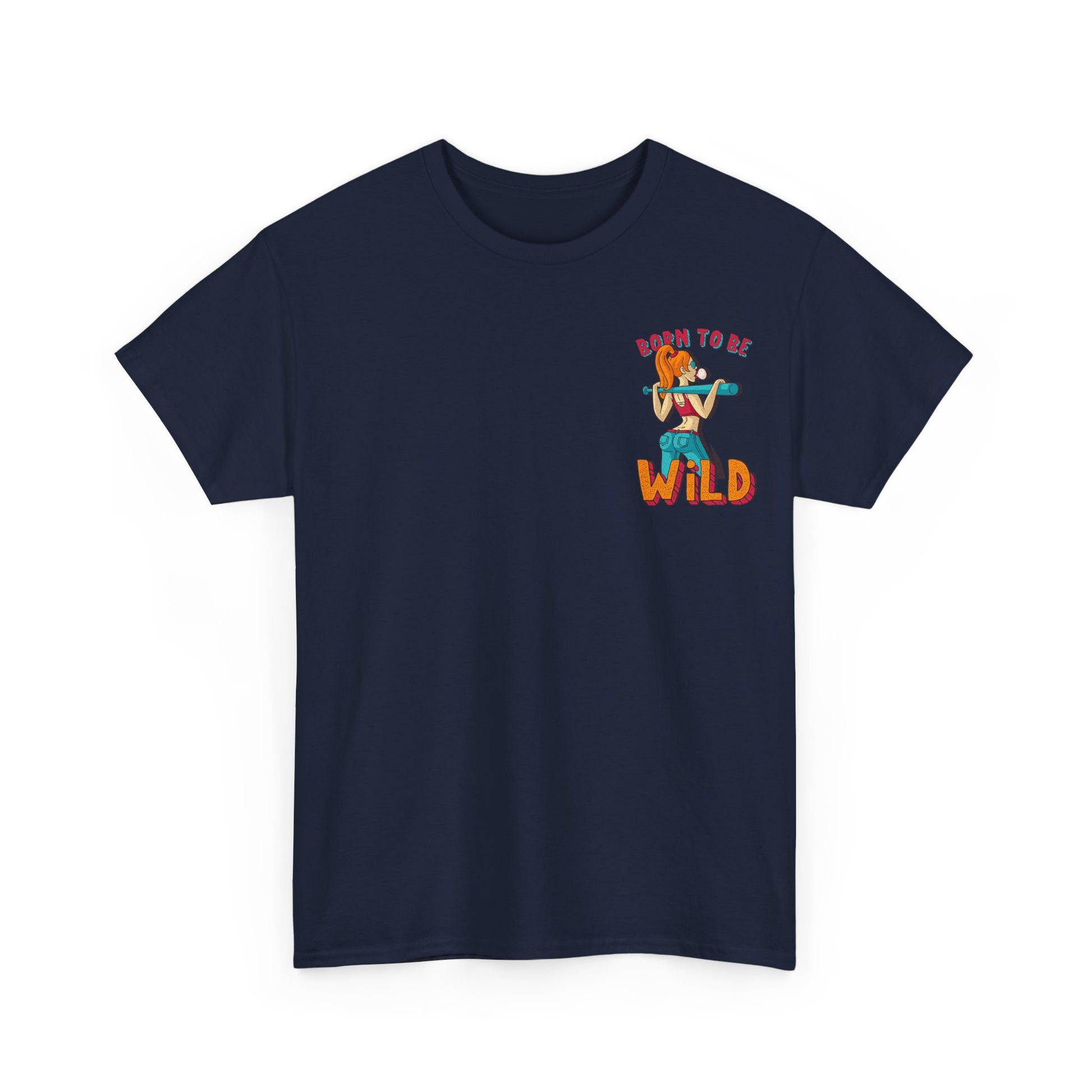 Born to Be Wild Unisex Heavy Cotton Tee, Fun Graphic Shirt, Adventure Tee, Gift for Nature Lovers, Casual Wear, Festival Top, Summer Fashion - Roe Creation