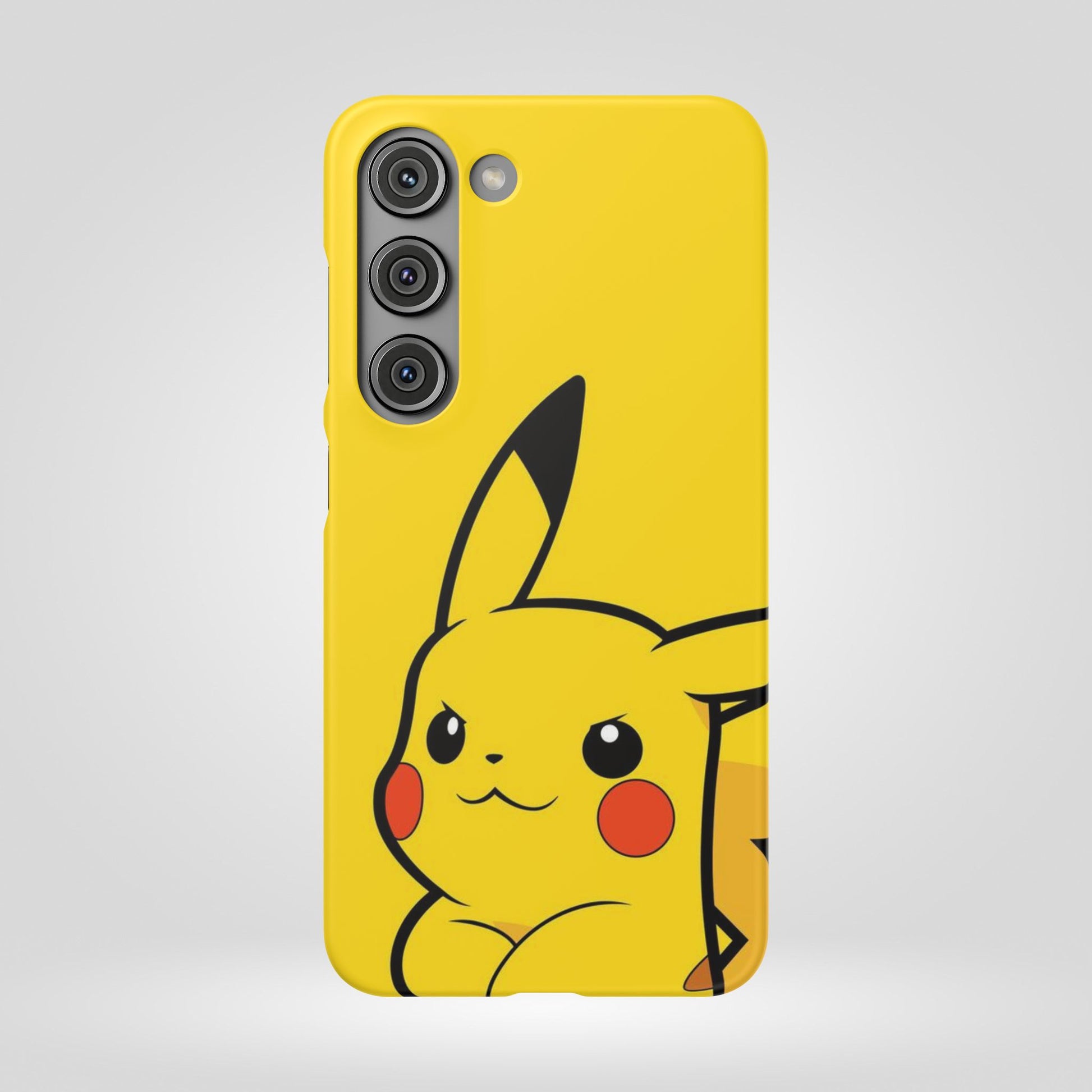 Pikachu Phone Case, Pokemon Phone Case, Snap Cases, Cartoon, Yellow, iPhone, Samsung - Roe Creation