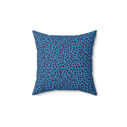 Vibrant Leopard Print Pillow, Decorative Throw Cushion, Animal Print Home Decor, Couch Accent Pillow, Funky Pillow for Living Room - Roe Creation