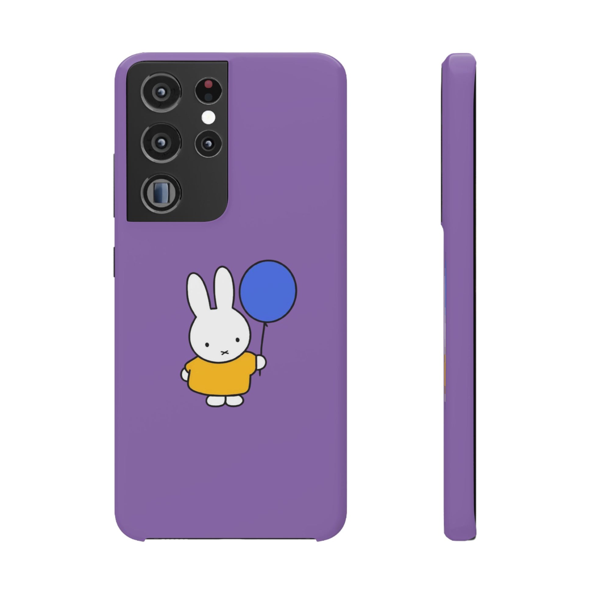 Miffy Phone Case, iPhone, Samsung Snap Case - Cartoon Fun Purple Phone Accessory for Kids and Adults - Roe Creation