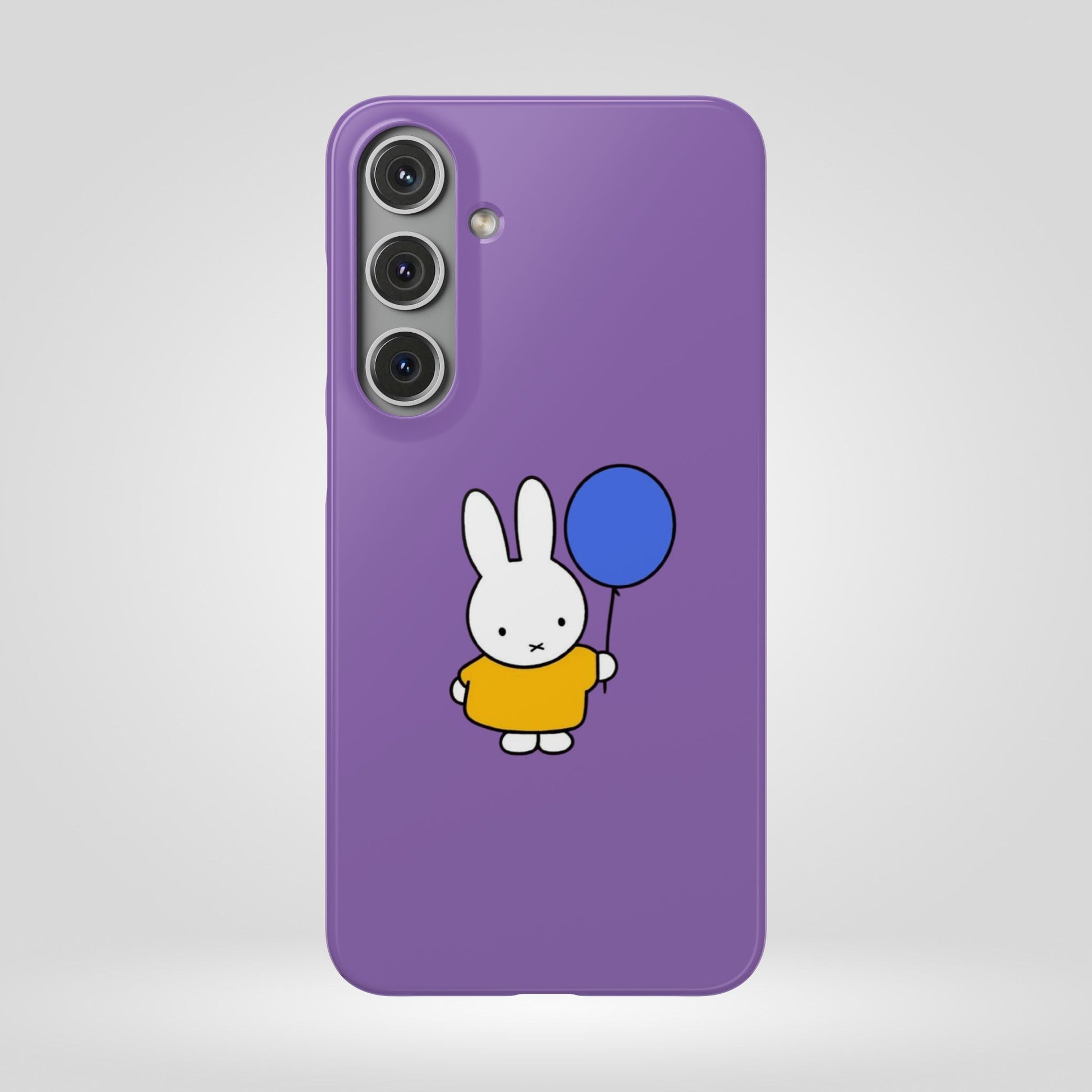 Miffy Phone Case, iPhone, Samsung Snap Case - Cartoon Fun Purple Phone Accessory for Kids and Adults - Roe Creation