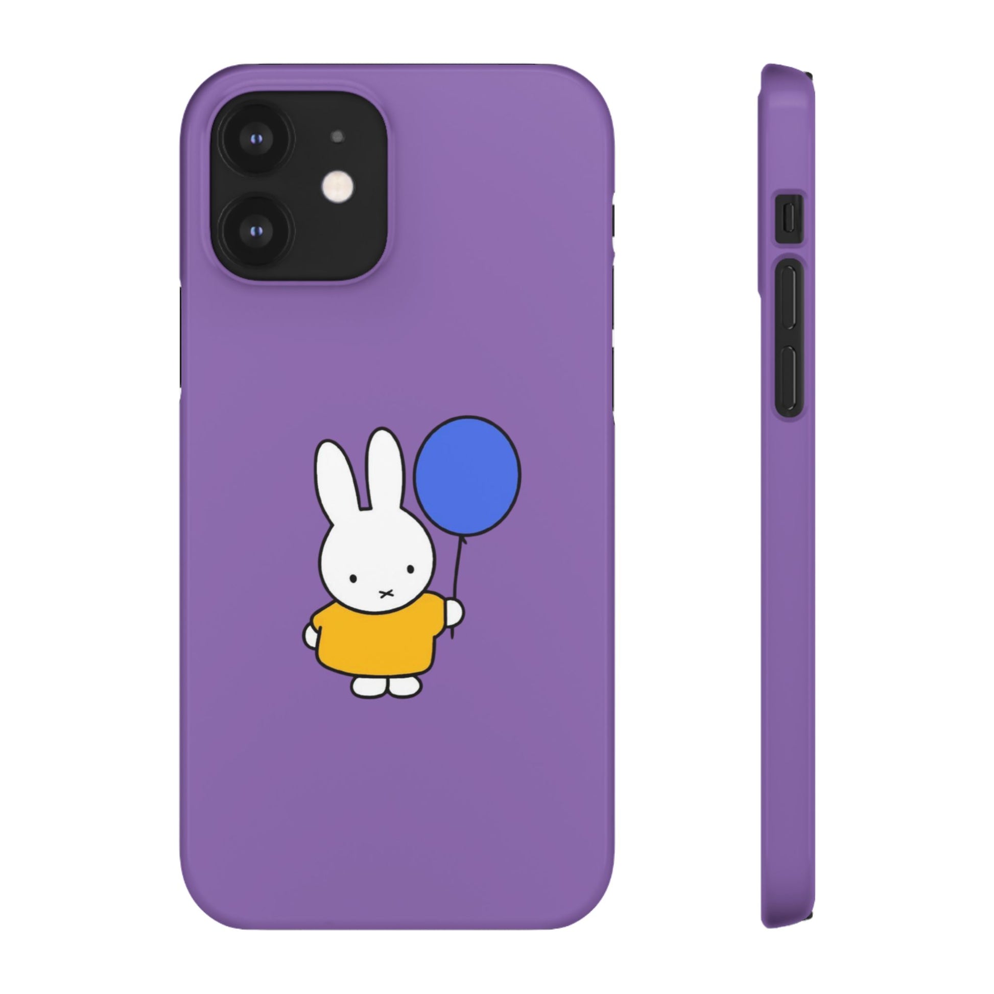 Miffy Phone Case, iPhone, Samsung Snap Case - Cartoon Fun Purple Phone Accessory for Kids and Adults - Roe Creation