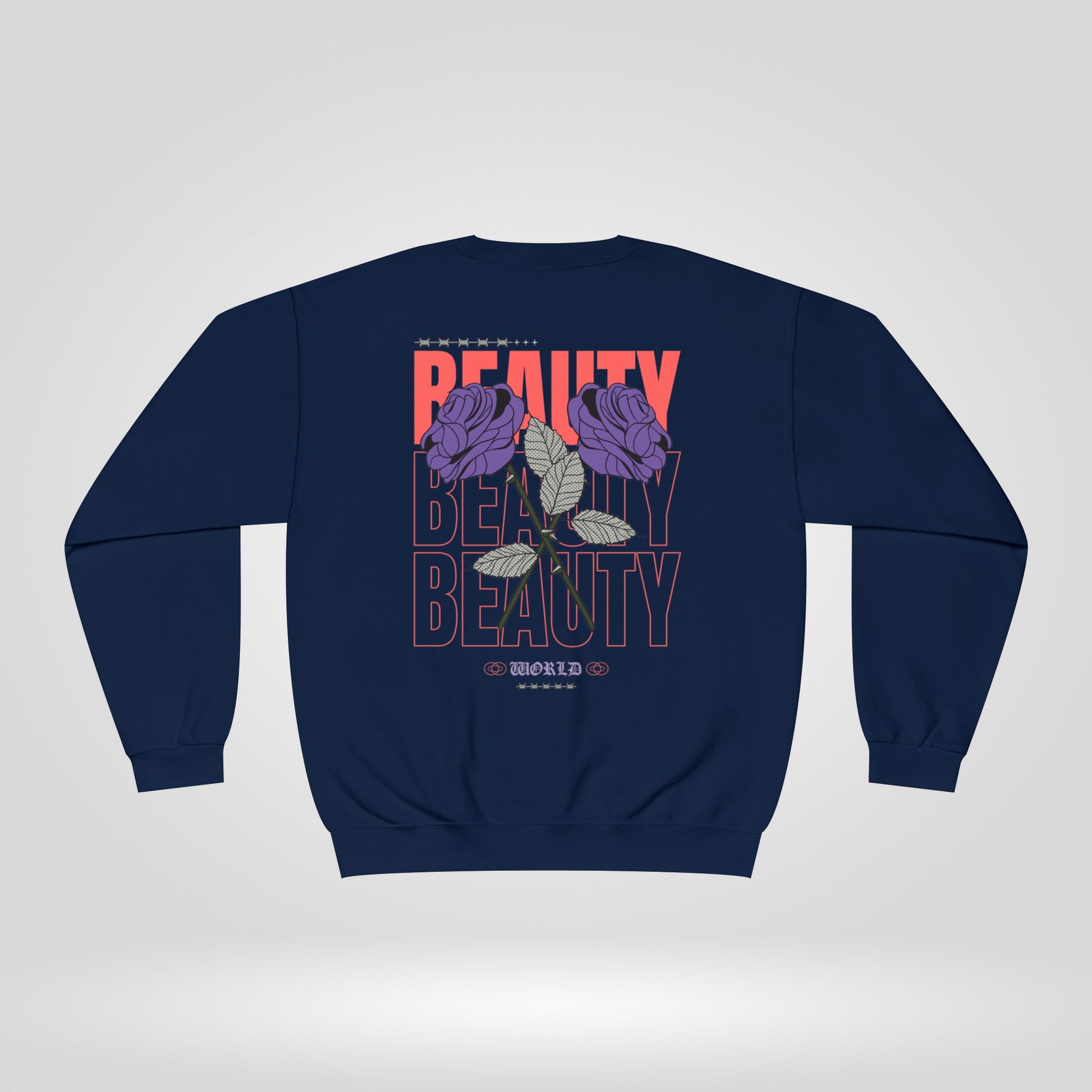 Beauty Rose Sweatshirt Unisex Crewneck Trendy Gift for Her Cozy Casual Wear Valentines Day Floral Design Everyday Comfort - Roe Creation