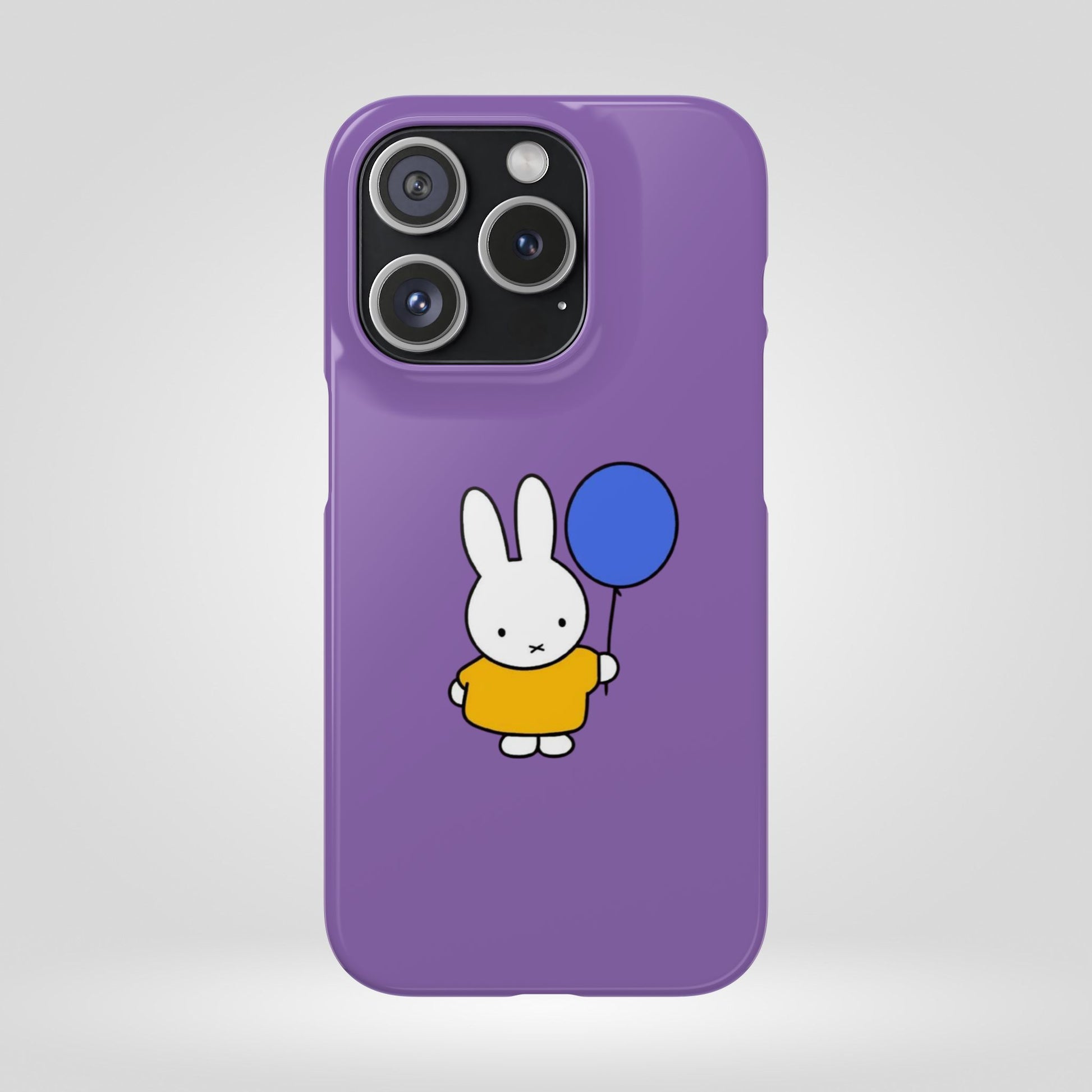 Miffy Phone Case, iPhone, Samsung Snap Case - Cartoon Fun Purple Phone Accessory for Kids and Adults - Roe Creation