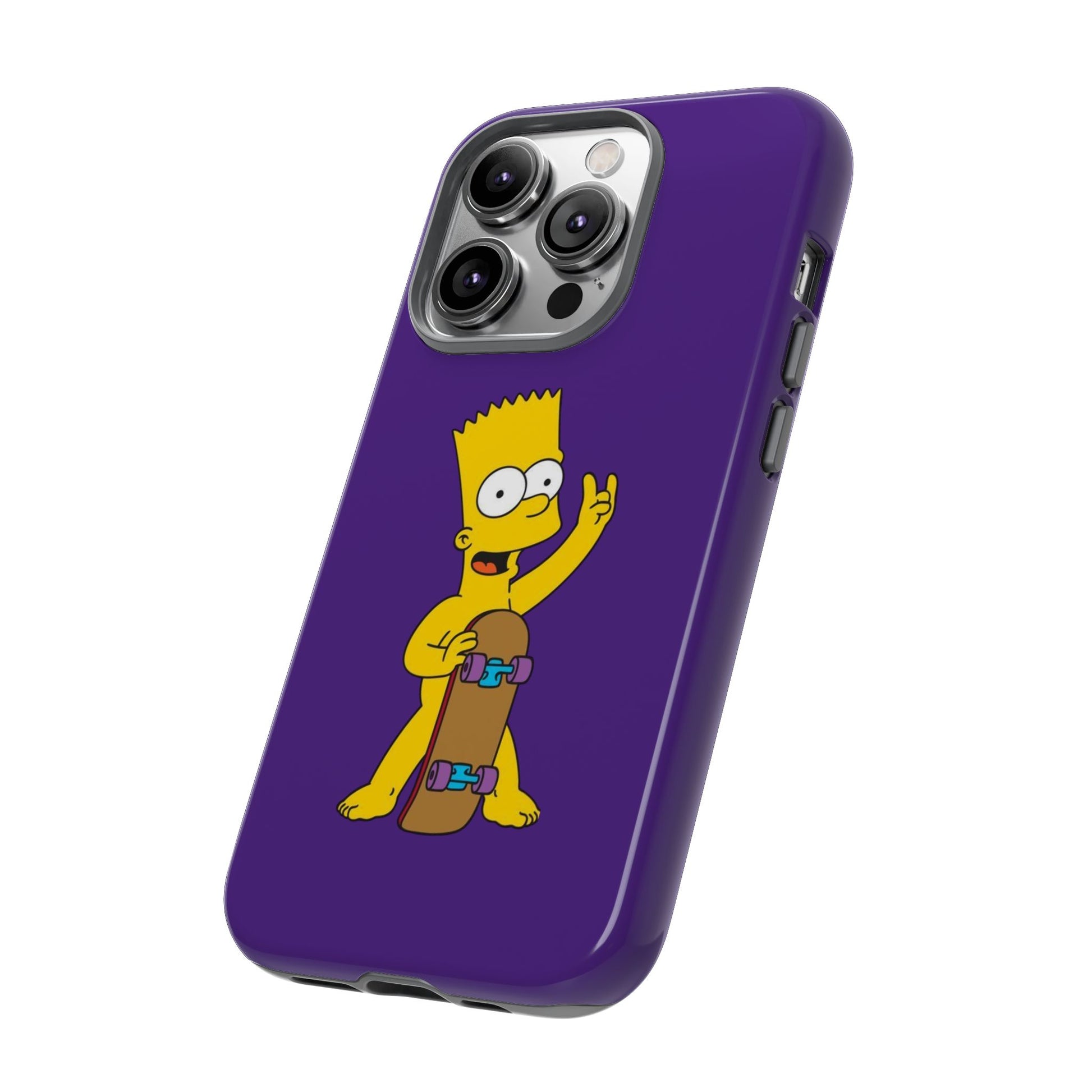 Fun Bart Simpson Skateboard Phone Case - Tough and Stylish - Roe Creation
