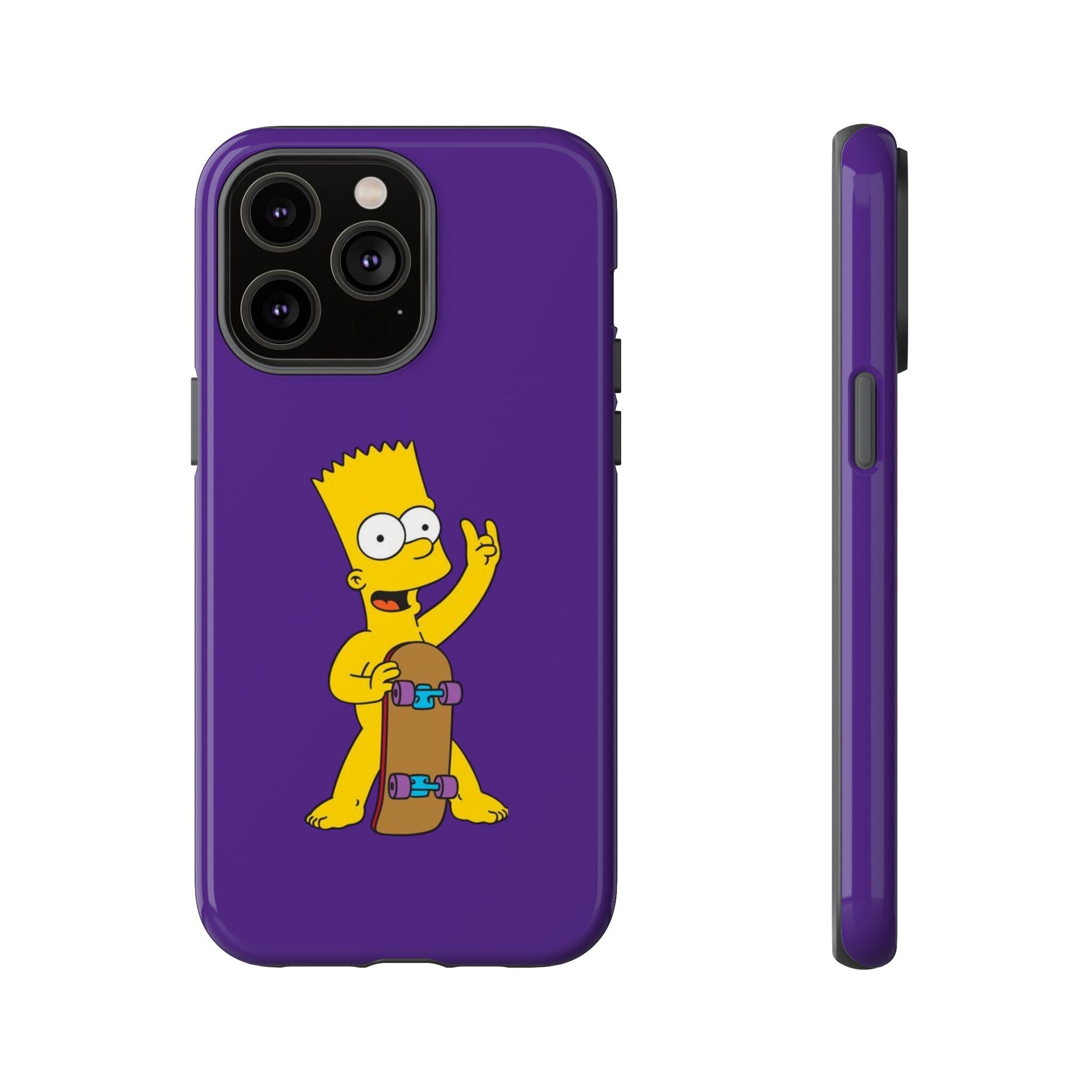 Fun Bart Simpson Skateboard Phone Case - Tough and Stylish - Roe Creation