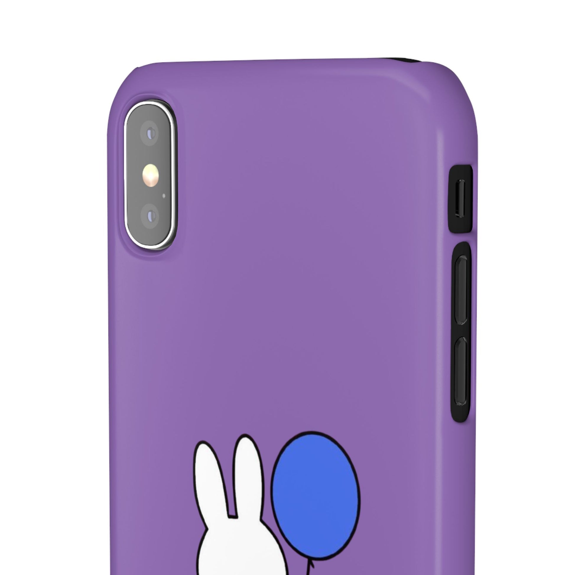 Miffy Phone Case, iPhone, Samsung Snap Case - Cartoon Fun Purple Phone Accessory for Kids and Adults - Roe Creation