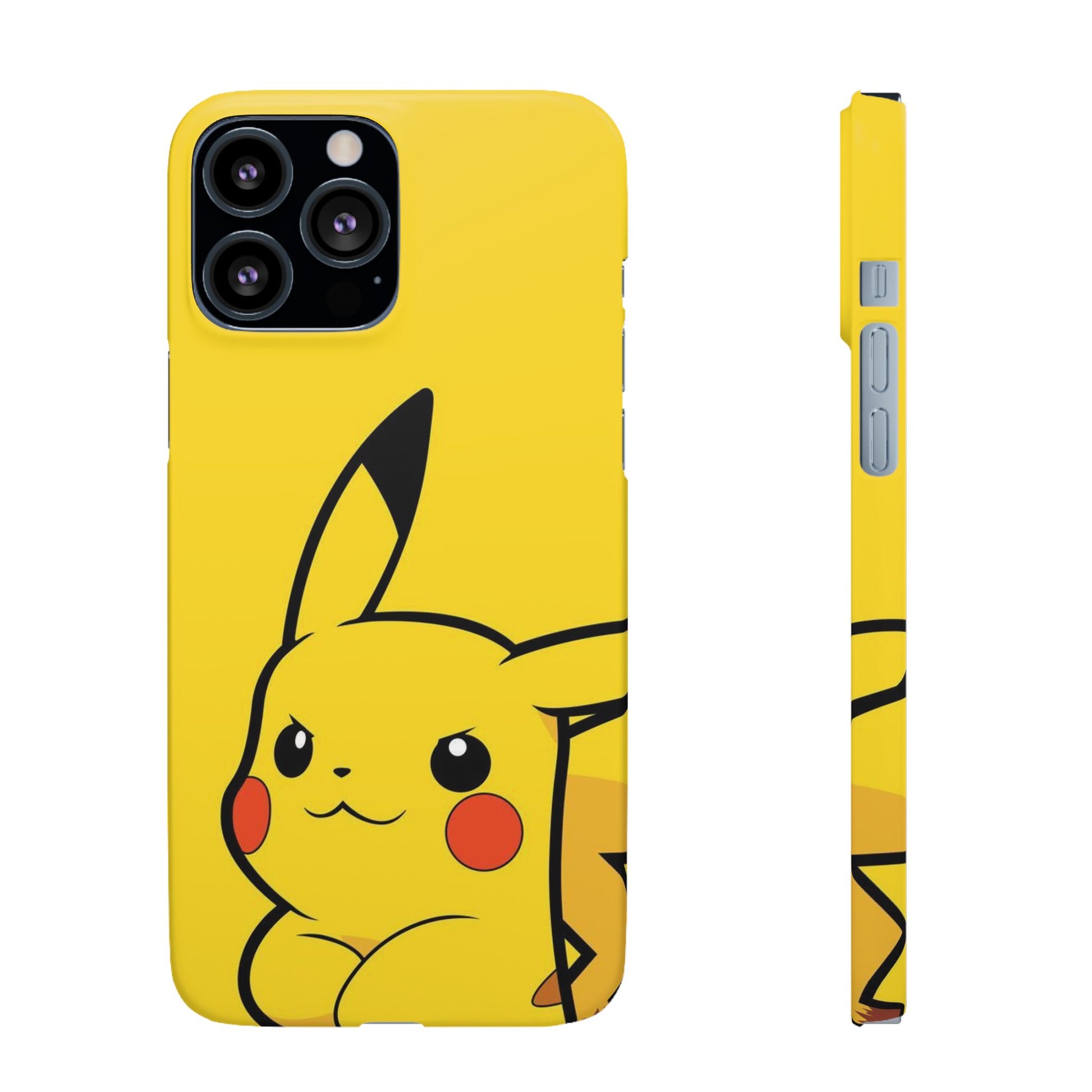 Pikachu Phone Case, Pokemon Phone Case, Snap Cases, Cartoon, Yellow, iPhone, Samsung - Roe Creation