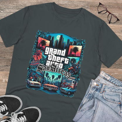 Retro GTA-Inspired Unisex T-Shirt, Gamer Gift, Casual Wear, Streetwear, Urban Style, Cool Graphic Tee - Roe Creation