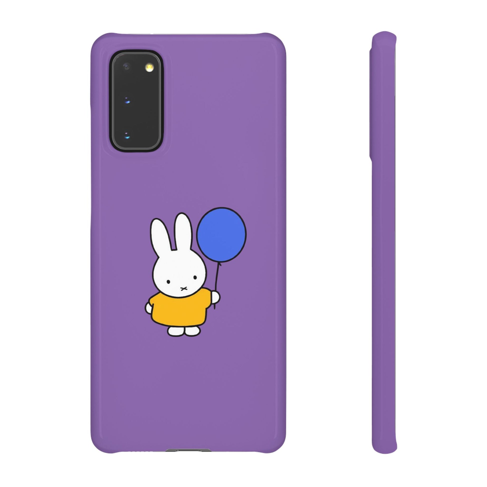 Miffy Phone Case, iPhone, Samsung Snap Case - Cartoon Fun Purple Phone Accessory for Kids and Adults - Roe Creation