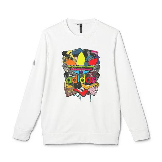 Original Adidas Crewneck Sweatshirt - Unisex Fleece Top, Casual Wear, Streetwear Style, Vintage Holiday Gift, Cozy.