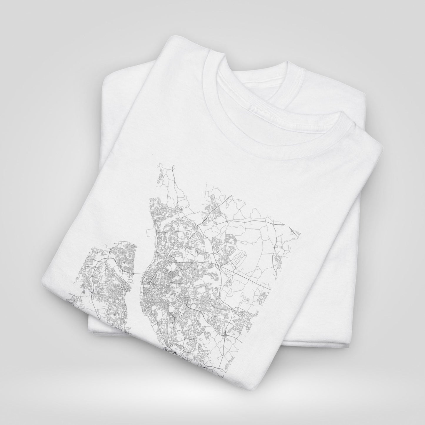 Liverpool Map Unisex Heavy Cotton Tee - Casual Cool Graphic Shirt - Roe Creation