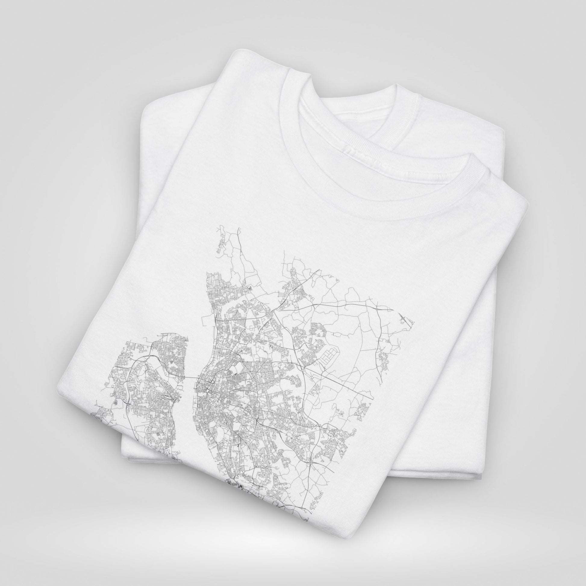 Liverpool Map Unisex Heavy Cotton Tee - Casual Cool Graphic Shirt - Roe Creation