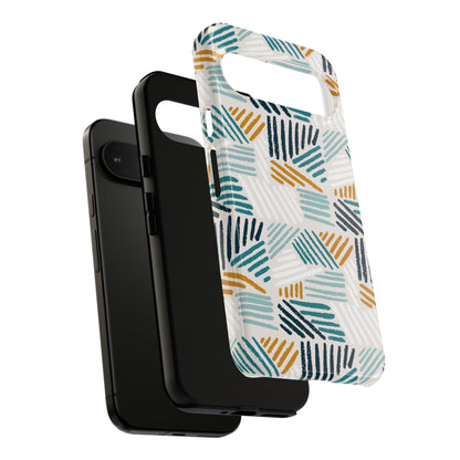 Stylish Tough Phone Case with Geometric Design
