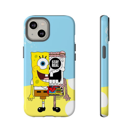Stay Real Spongebob Tough iPhone Case for Lovers
