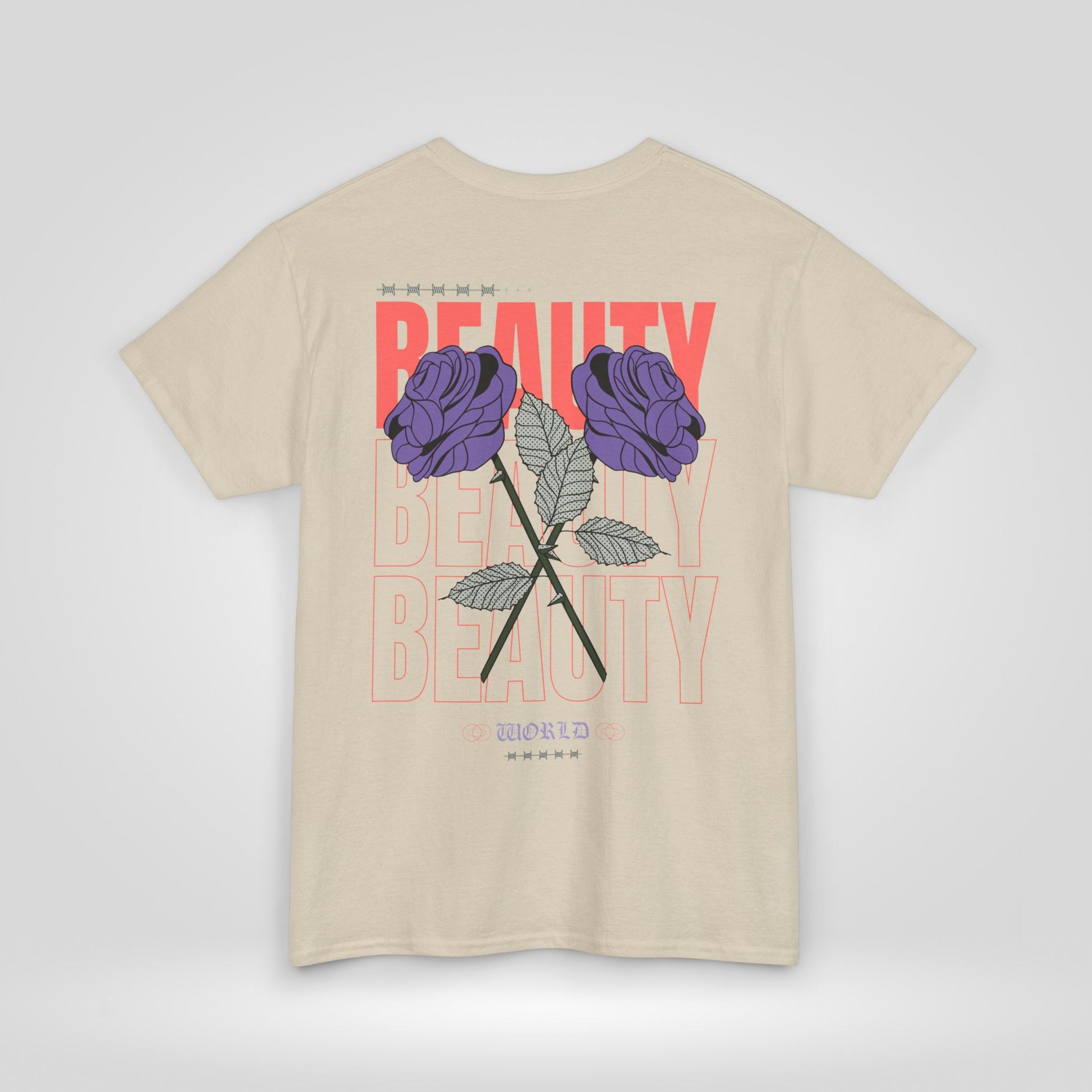 Beautiful Blooms Unisex Heavy Cotton Tee - Flower Graphics, Stylish Shirt, Gift for Her, Trendy Casual Wear, Art Lover Apparel - Roe Creation
