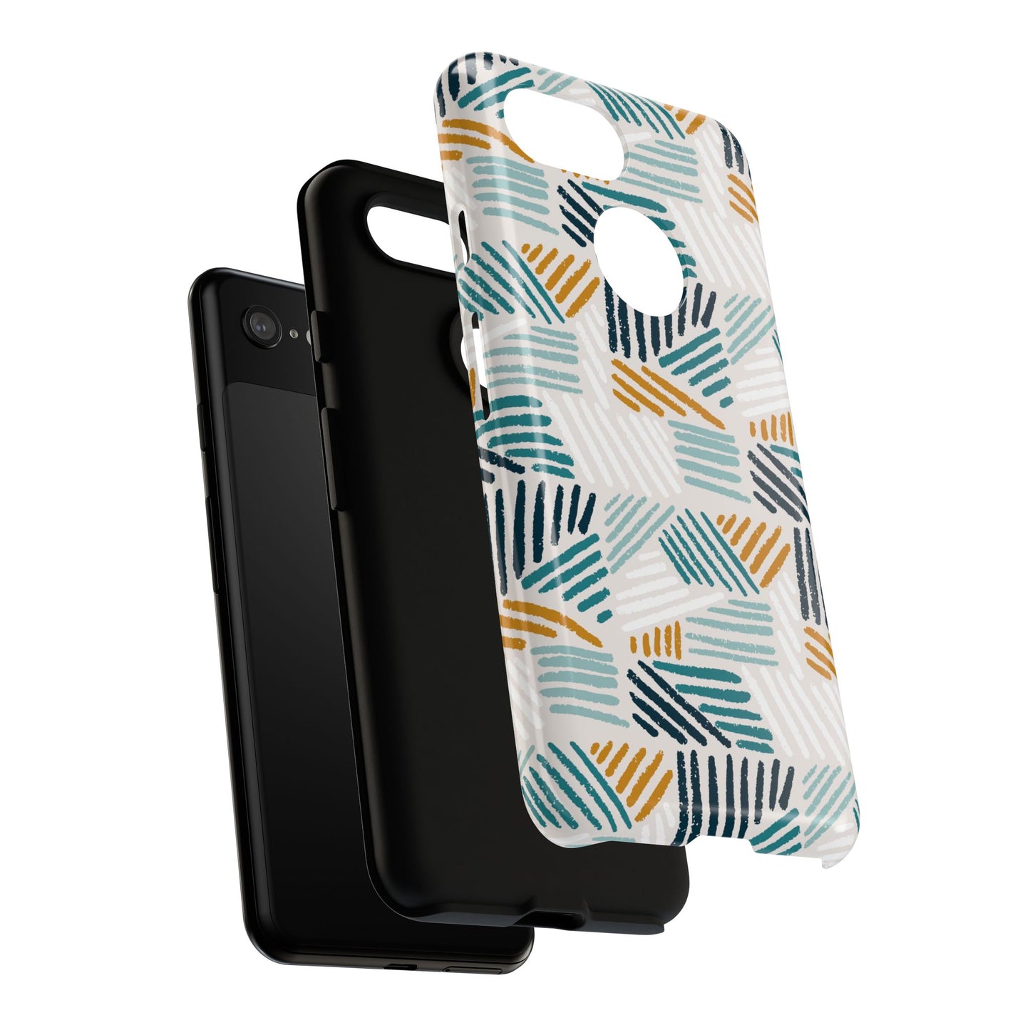 Stylish Tough Phone Case with Geometric Design