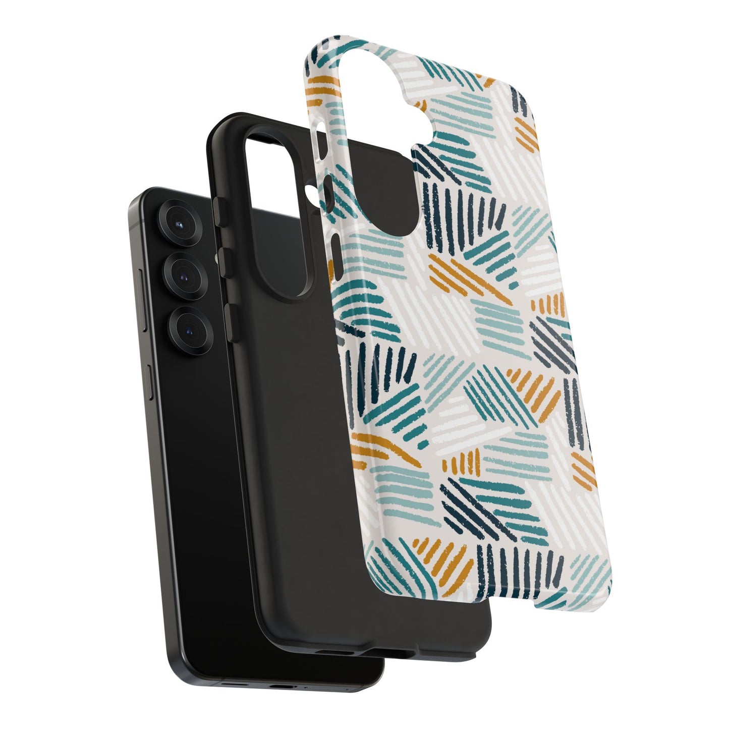Stylish Tough Phone Case with Geometric Design