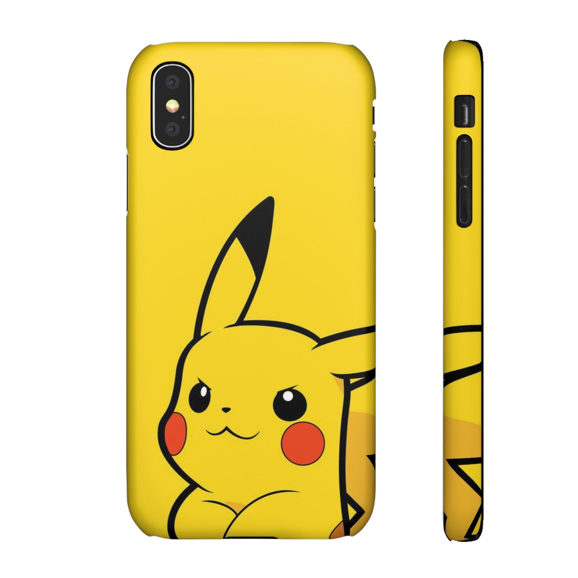 Pikachu Phone Case, Pokemon Phone Case, Snap Cases, Cartoon, Yellow, iPhone, Samsung - Roe Creation