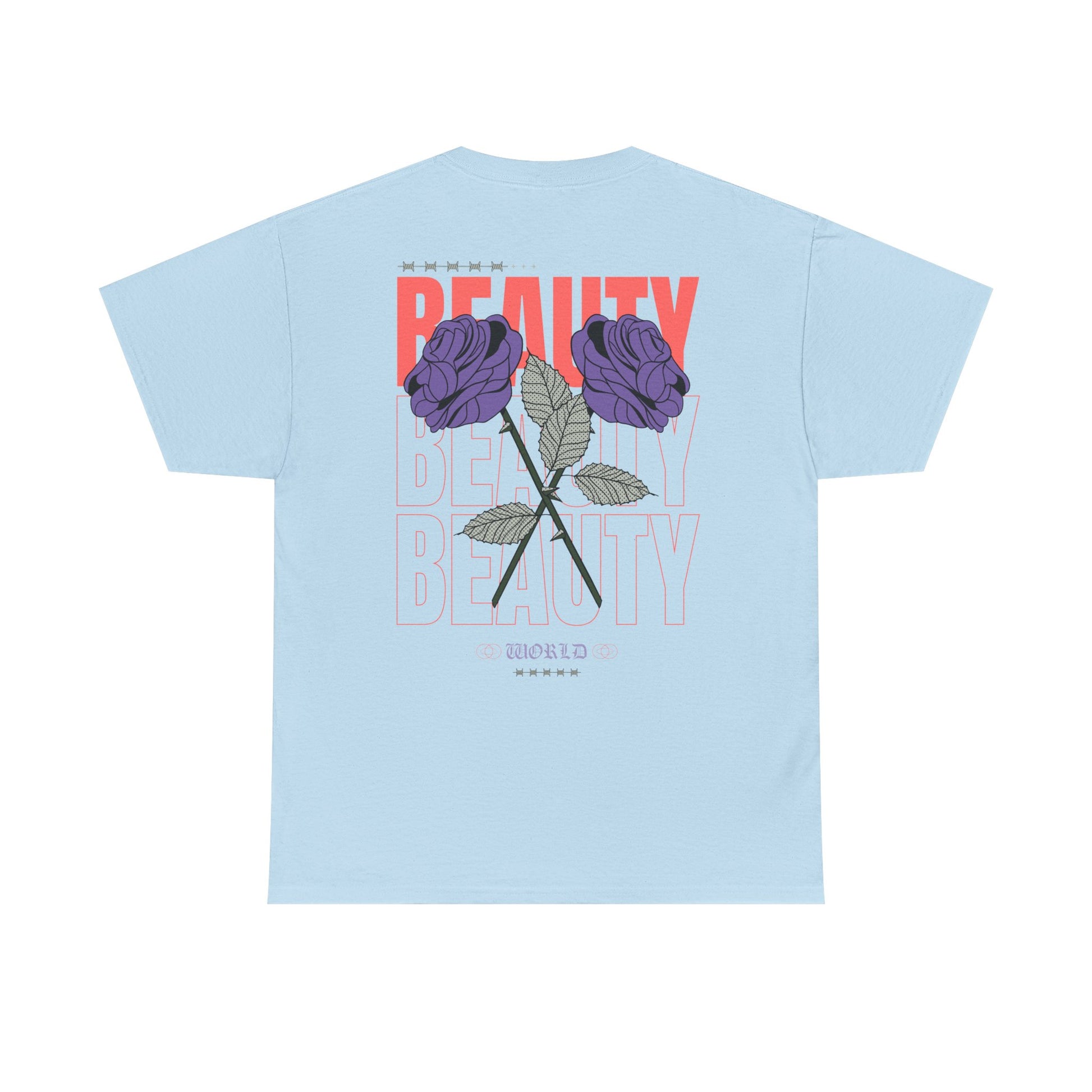 Beautiful Blooms Unisex Heavy Cotton Tee - Flower Graphics, Stylish Shirt, Gift for Her, Trendy Casual Wear, Art Lover Apparel - Roe Creation