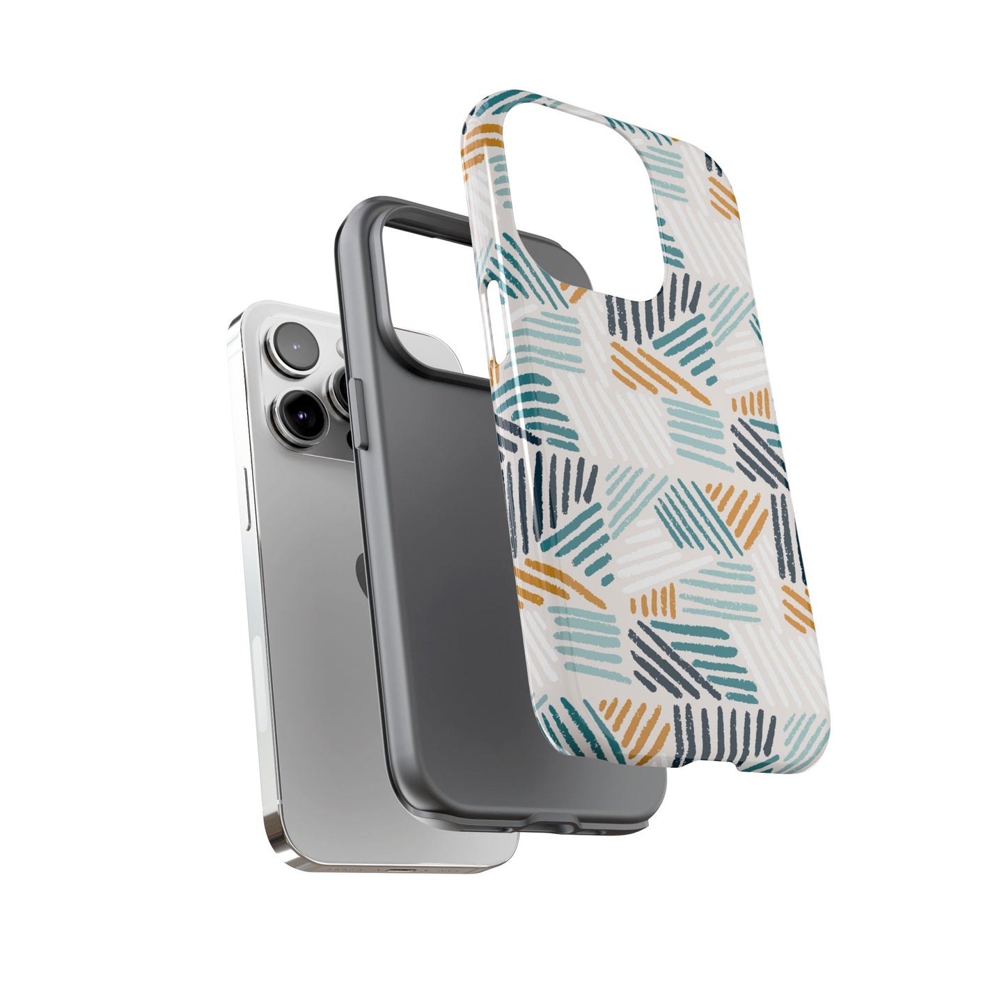 Stylish Tough Phone Case with Geometric Design