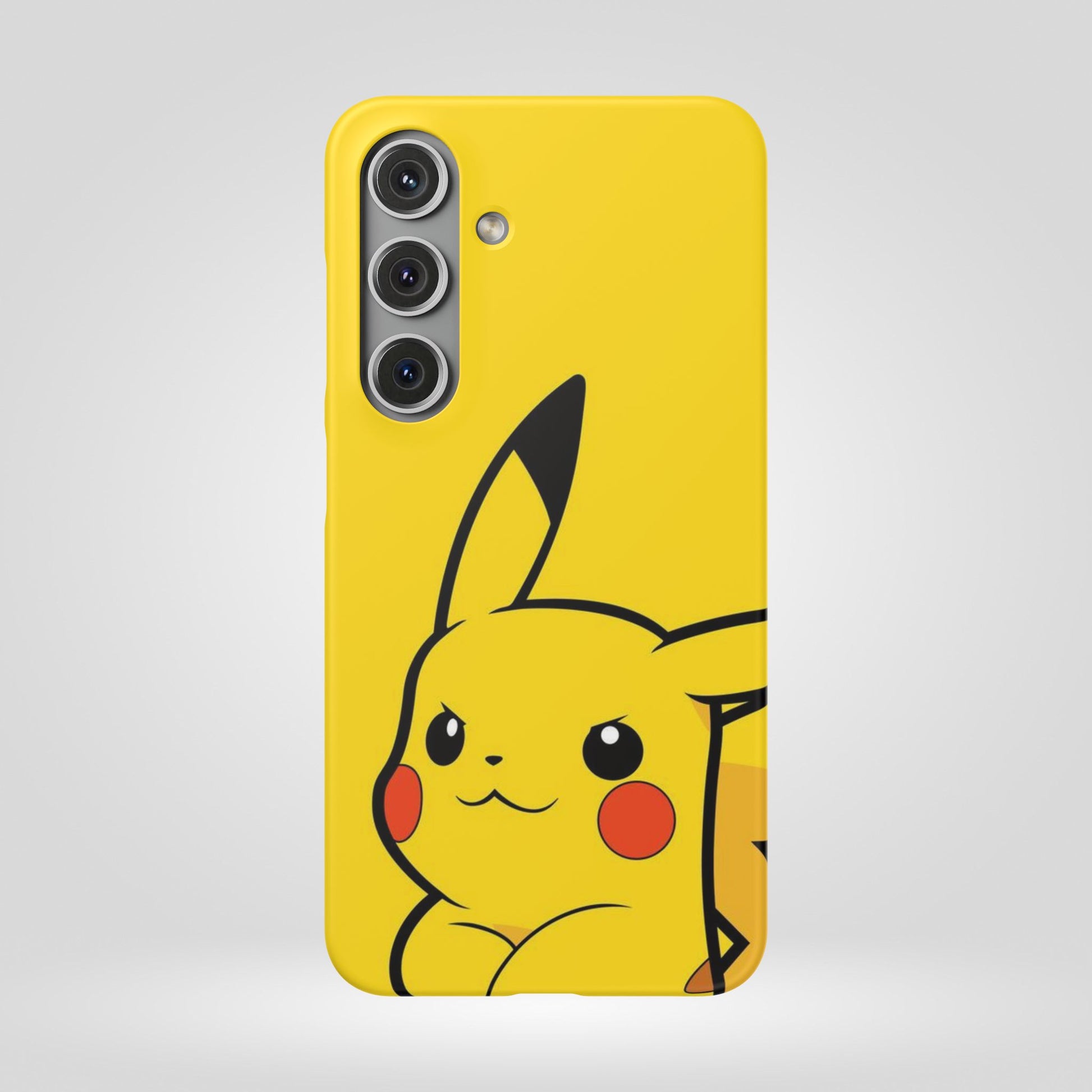 Pikachu Phone Case, Pokemon Phone Case, Snap Cases, Cartoon, Yellow, iPhone, Samsung - Roe Creation