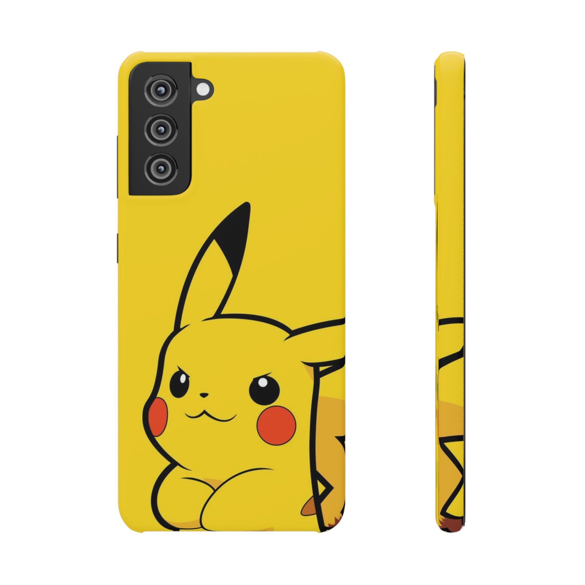 Pikachu Phone Case, Pokemon Phone Case, Snap Cases, Cartoon, Yellow, iPhone, Samsung - Roe Creation