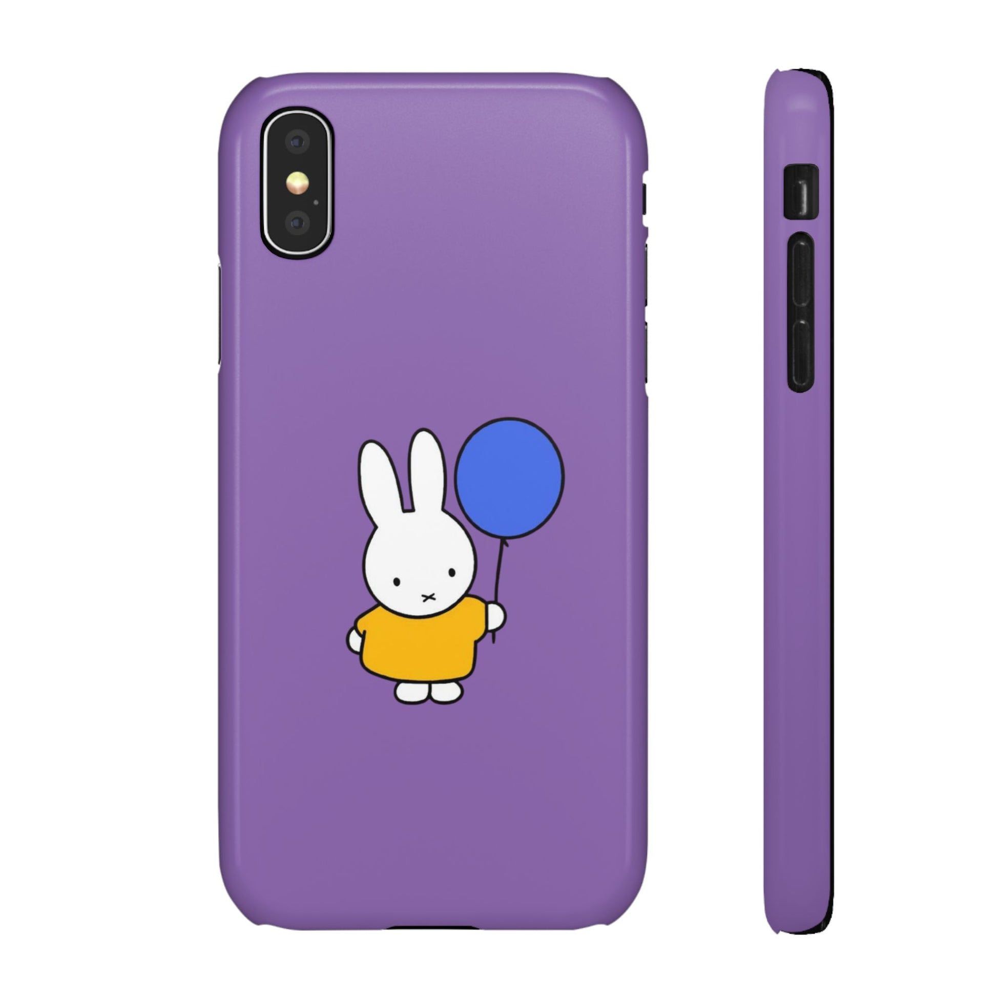 Miffy Phone Case, iPhone, Samsung Snap Case - Cartoon Fun Purple Phone Accessory for Kids and Adults - Roe Creation