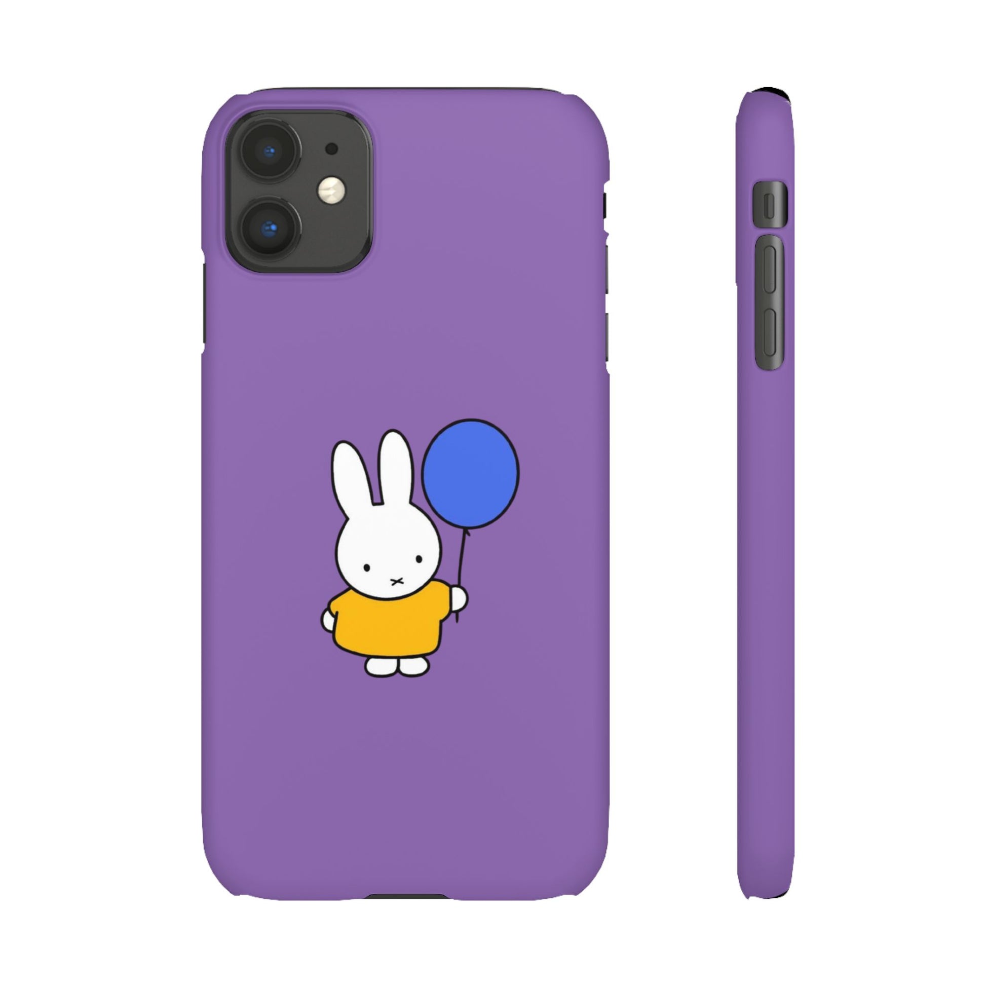 Miffy Phone Case, iPhone, Samsung Snap Case - Cartoon Fun Purple Phone Accessory for Kids and Adults - Roe Creation