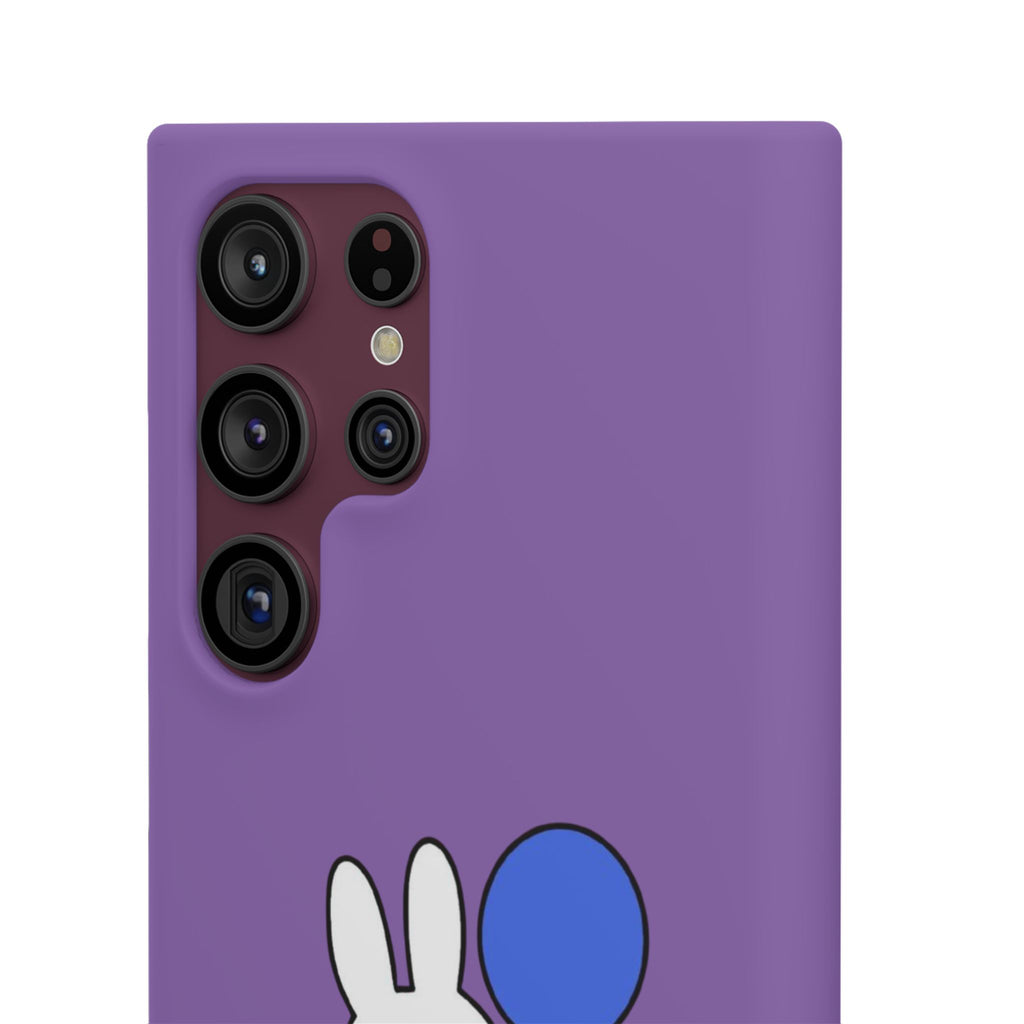 Miffy Phone Case, iPhone, Samsung Snap Case - Cartoon Fun Purple Phone Accessory for Kids and Adults - Roe Creation