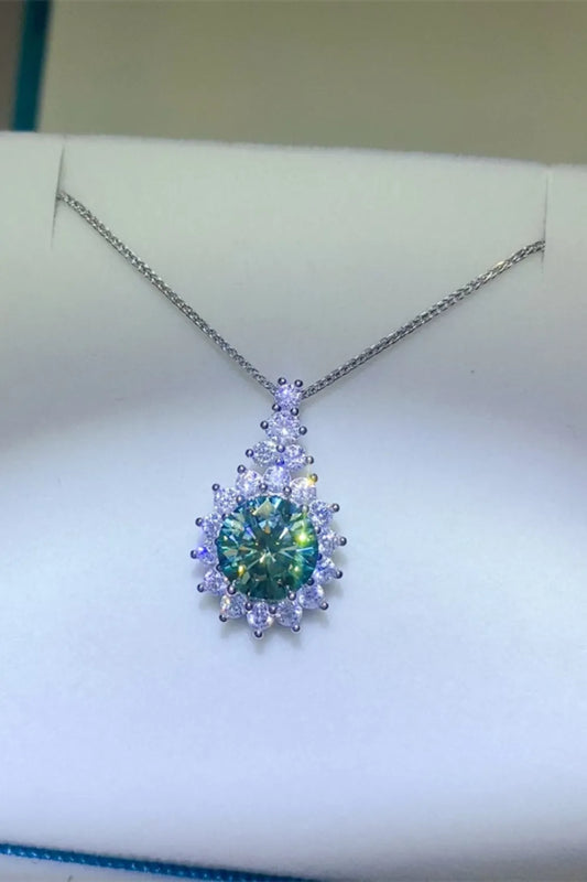 3 Carat Moissanite 925 Sterling Silver Pendant Necklace - Roe Creation