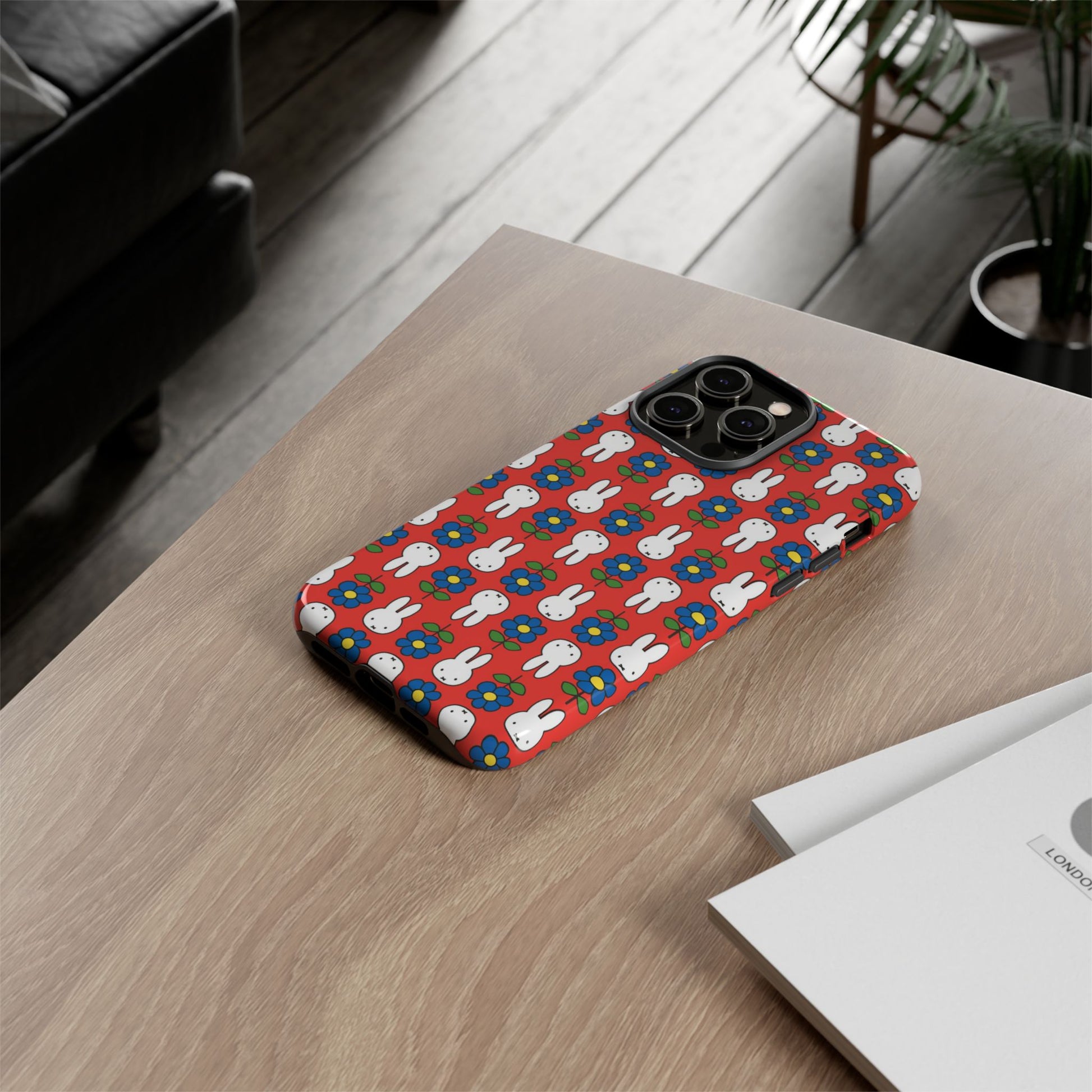 Cute Miffy Floral Phone Case - Tough Protection with Fun Design, iPhone, Samsung - Roe Creation