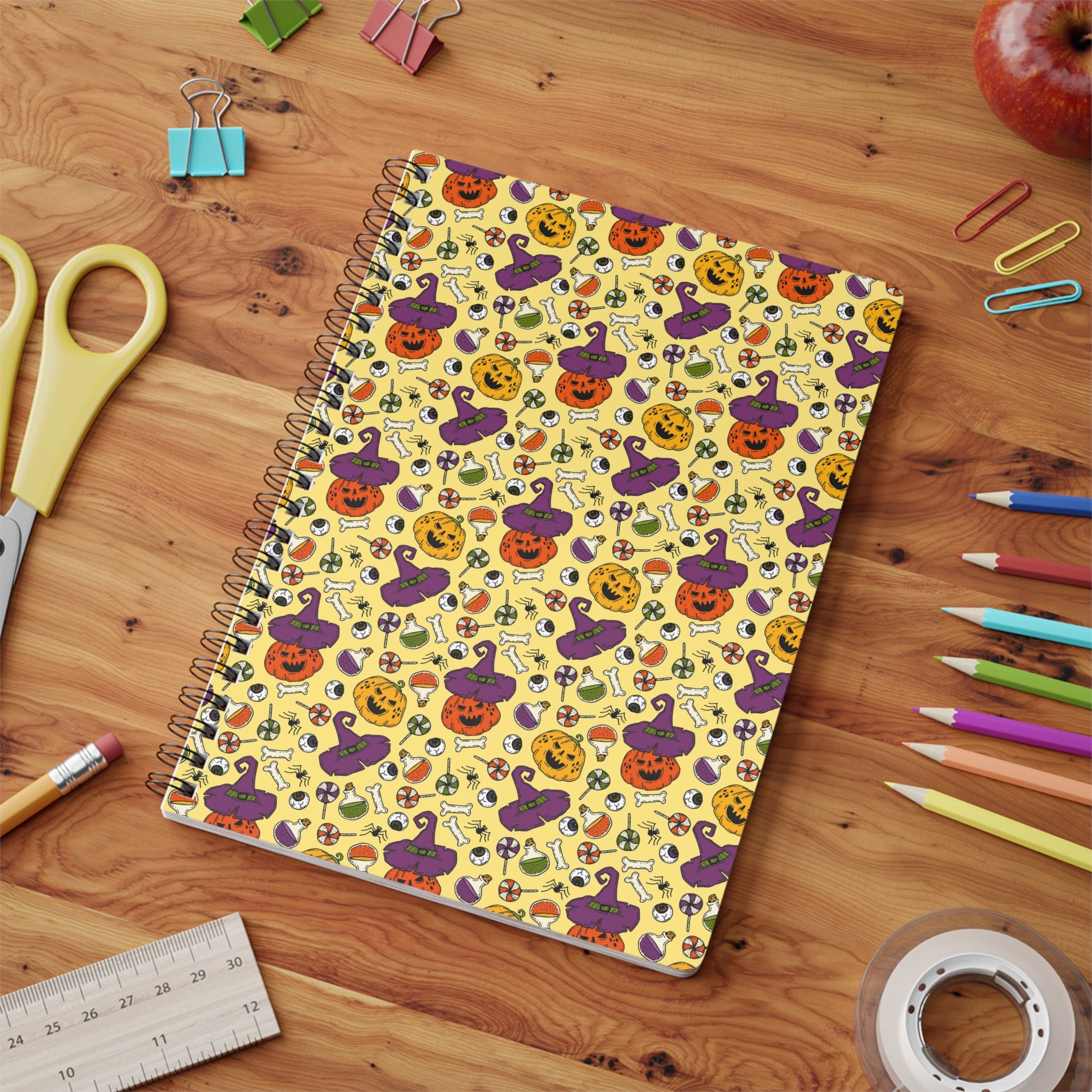 Halloween Themed Notebook for Gift, Pumpkin Patterned (A5)