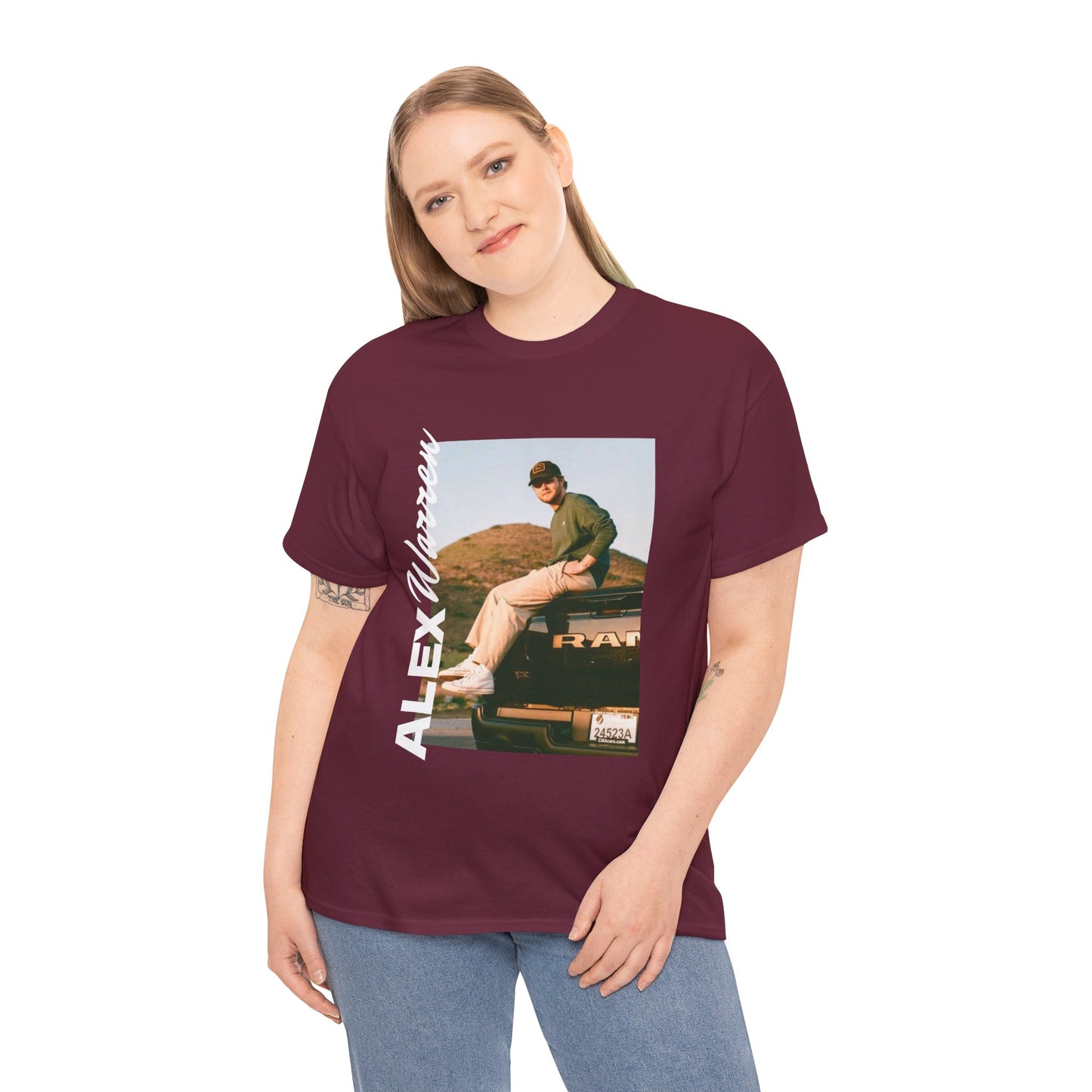 Alex Warren Unisex Heavy Cotton Tee - Stylish Retro Graphic T-Shirt for Men & Women