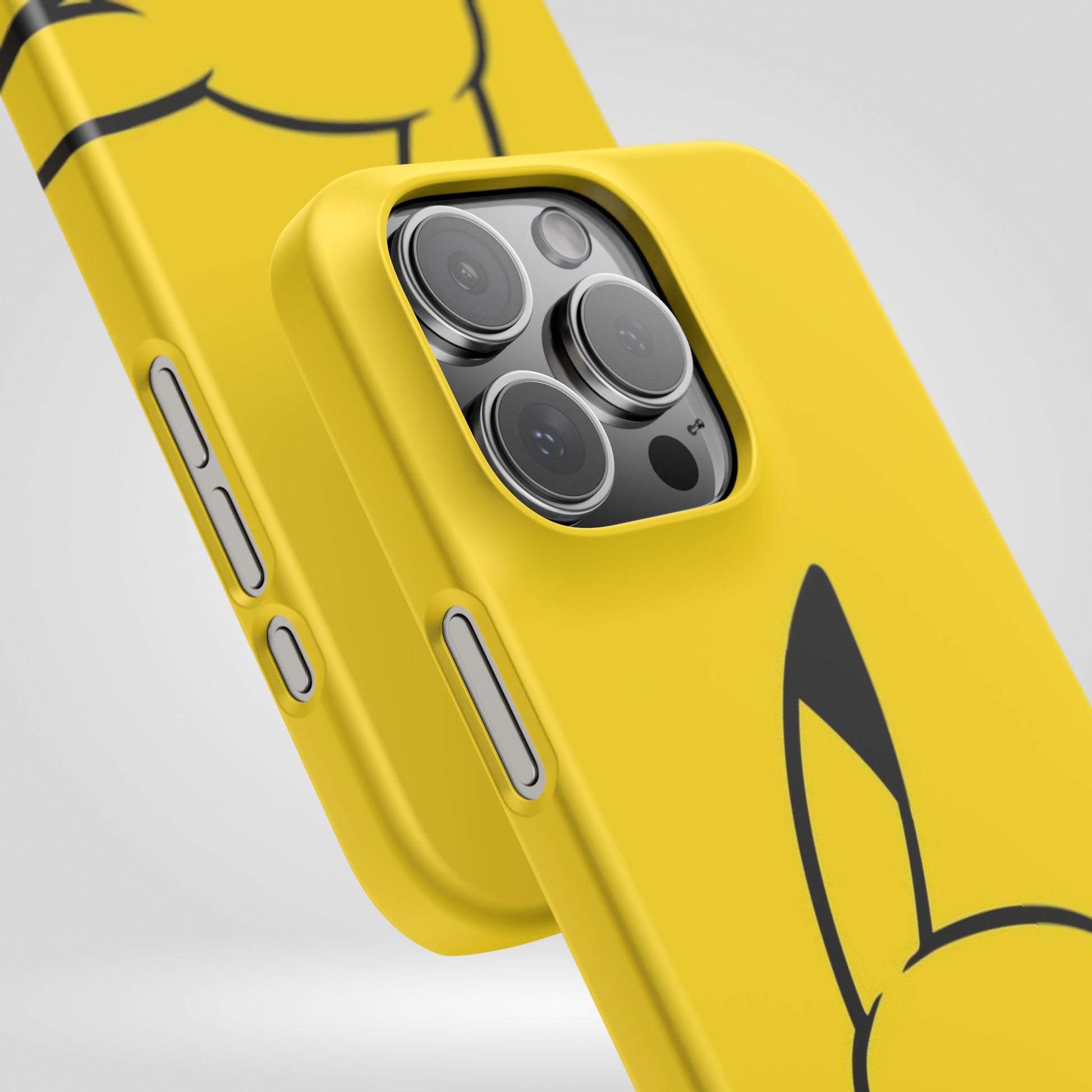 Pikachu Phone Case, Pokemon Phone Case, Snap Cases, Cartoon, Yellow, iPhone, Samsung - Roe Creation