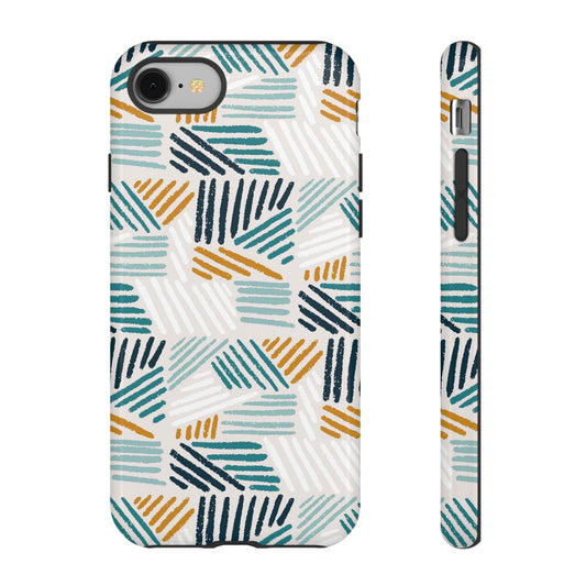 Stylish Tough Phone Case with Geometric Design