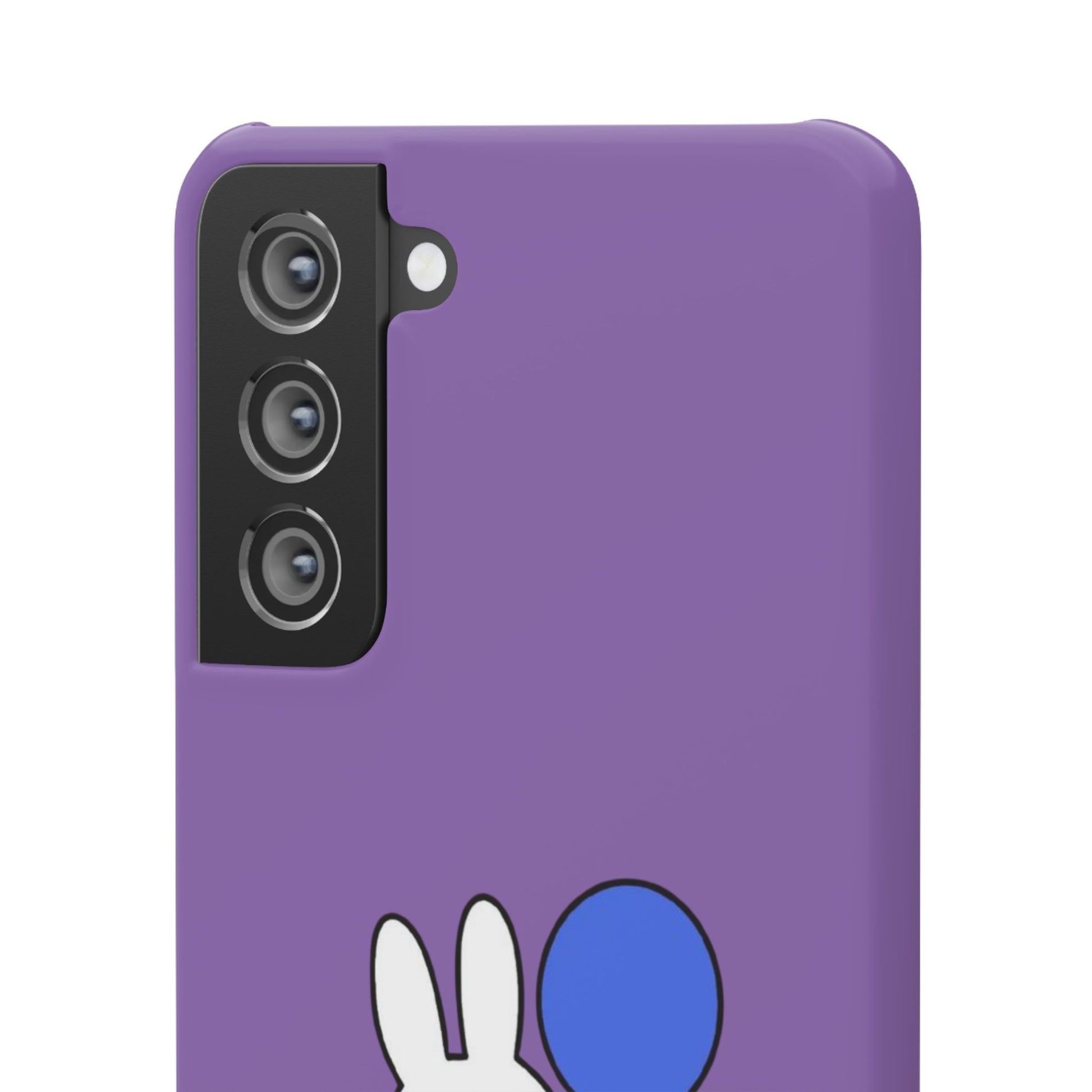 Miffy Phone Case, iPhone, Samsung Snap Case - Cartoon Fun Purple Phone Accessory for Kids and Adults - Roe Creation