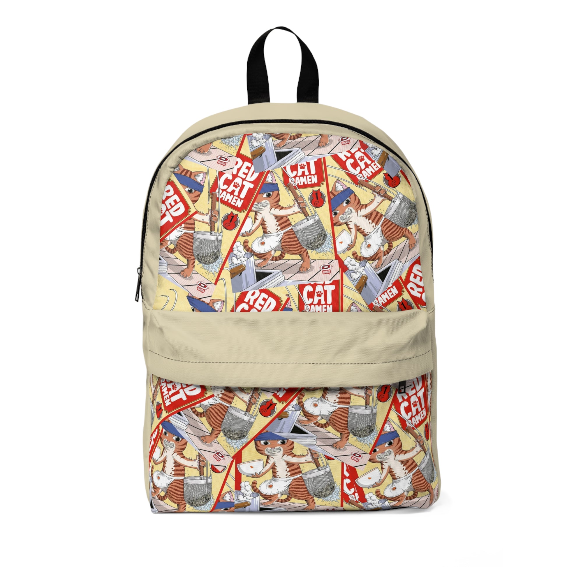 Red Cat Ramen Unisex Classic Backpack - Fun & Functional Style - Roe Creation