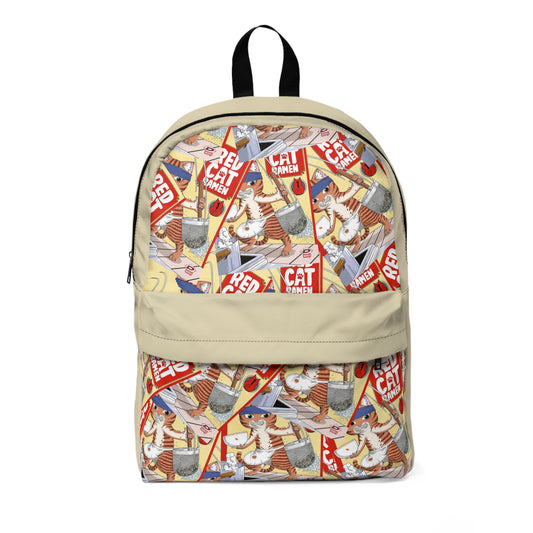 Red Cat Ramen Unisex Classic Backpack - Fun & Functional Style