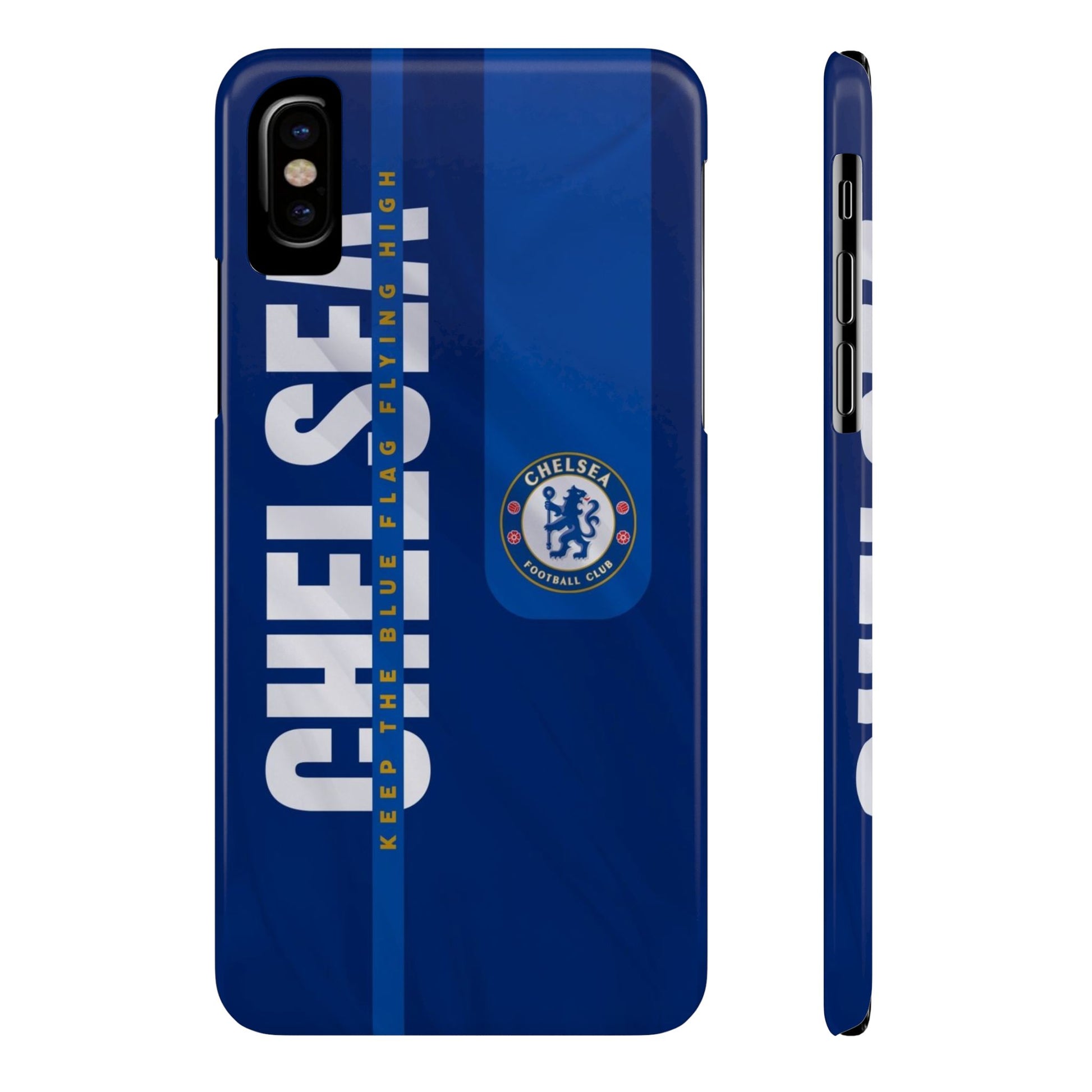 Chelsea FC Slim Phone Case for iPhone - Keep The Blue Flag Flying High - Roe Creation