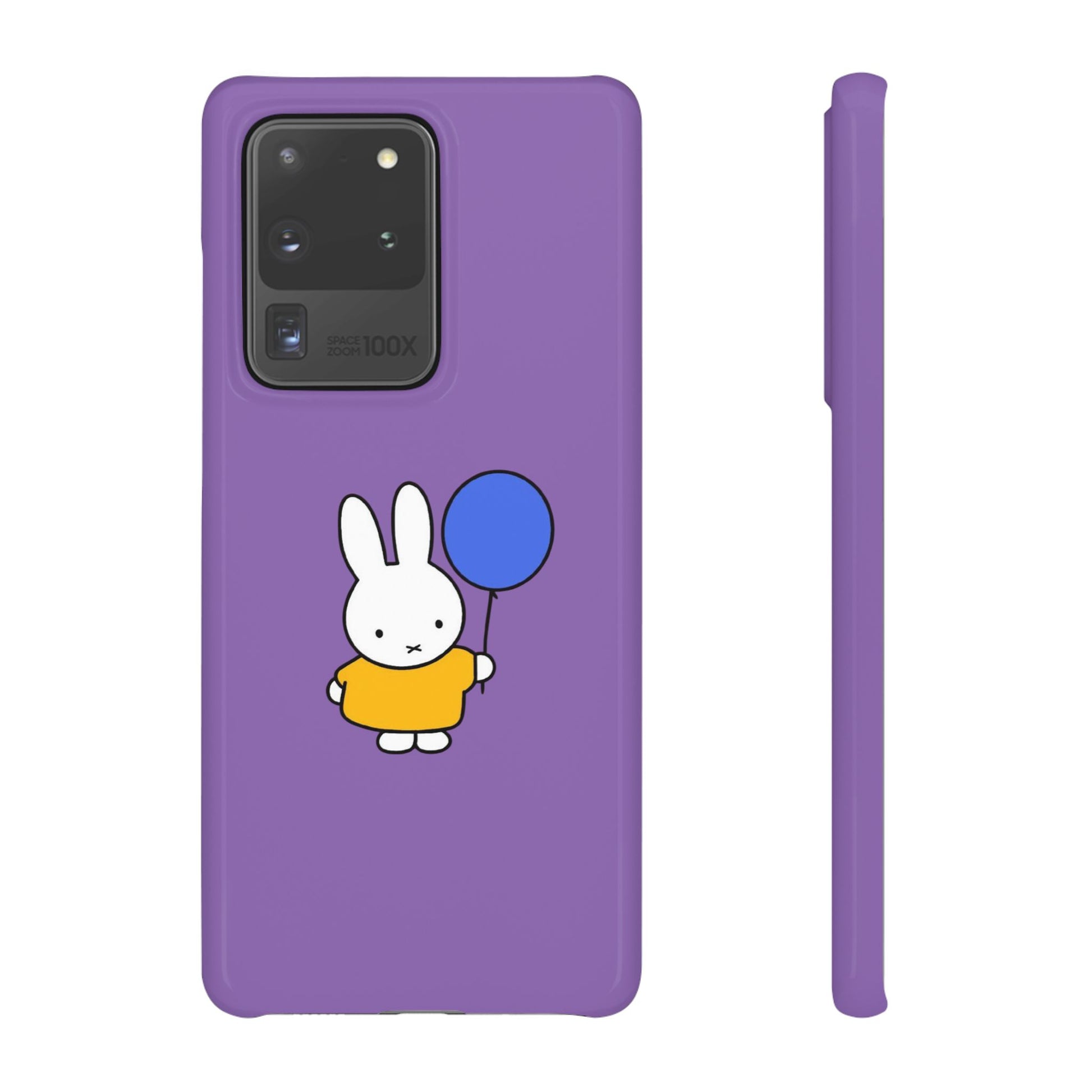 Miffy Phone Case, iPhone, Samsung Snap Case - Cartoon Fun Purple Phone Accessory for Kids and Adults - Roe Creation