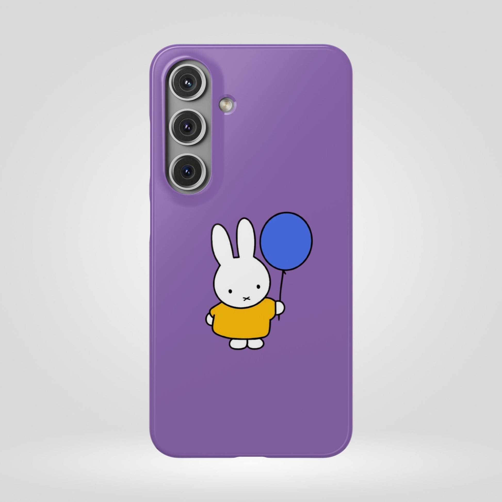 Miffy Phone Case, iPhone, Samsung Snap Case - Cartoon Fun Purple Phone Accessory for Kids and Adults - Roe Creation