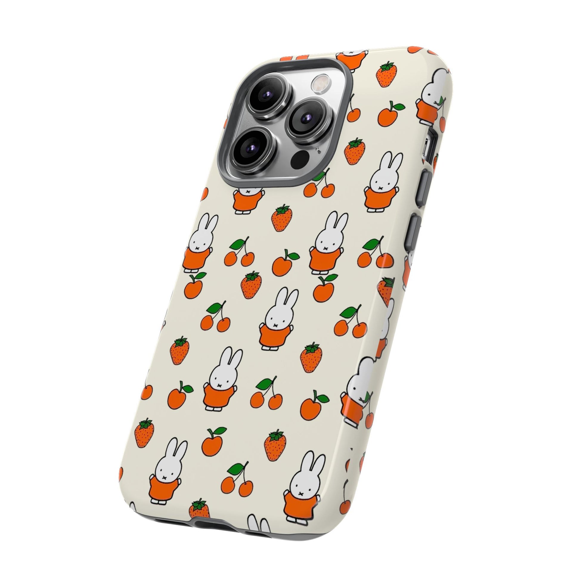 Cute Miffy & Strawberry Tough Phone Case for Miffy Lovers, iPhone, Samsung - Roe Creation