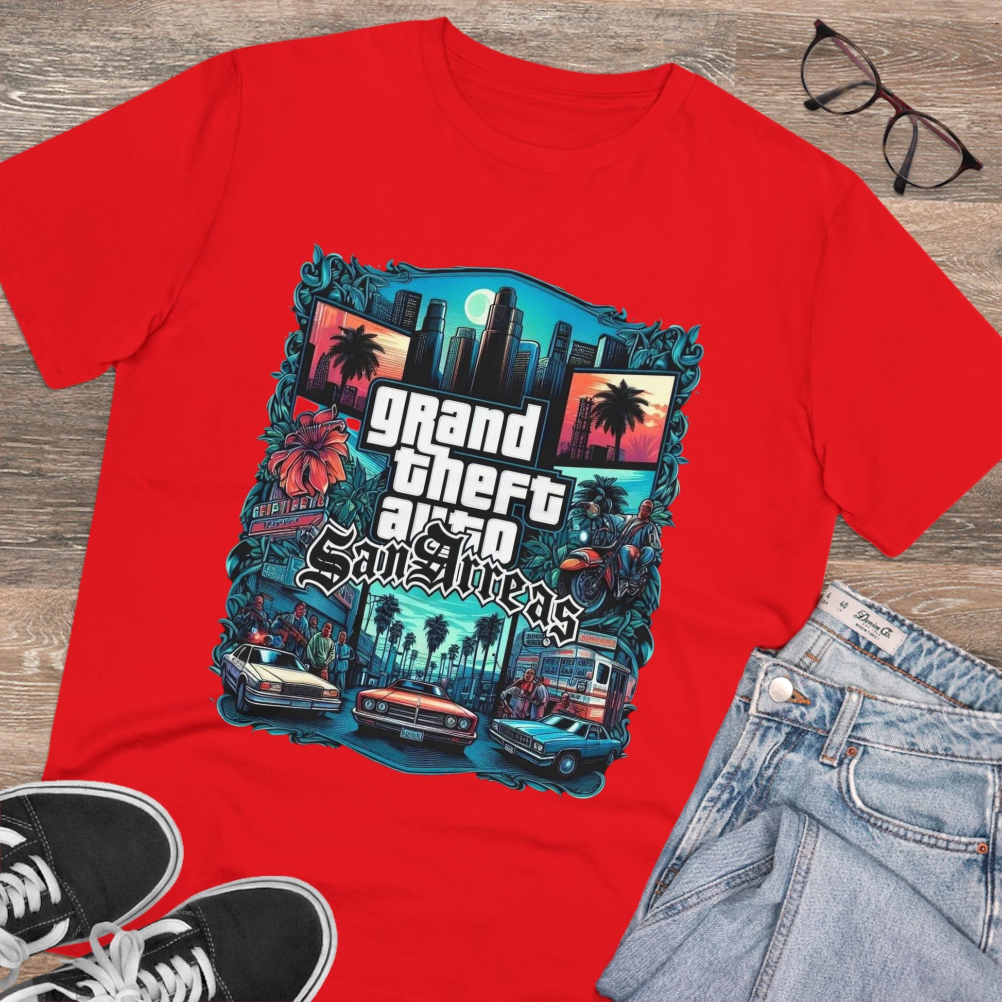 Retro GTA-Inspired Unisex T-Shirt, Gamer Gift, Casual Wear, Streetwear, Urban Style, Cool Graphic Tee - Roe Creation